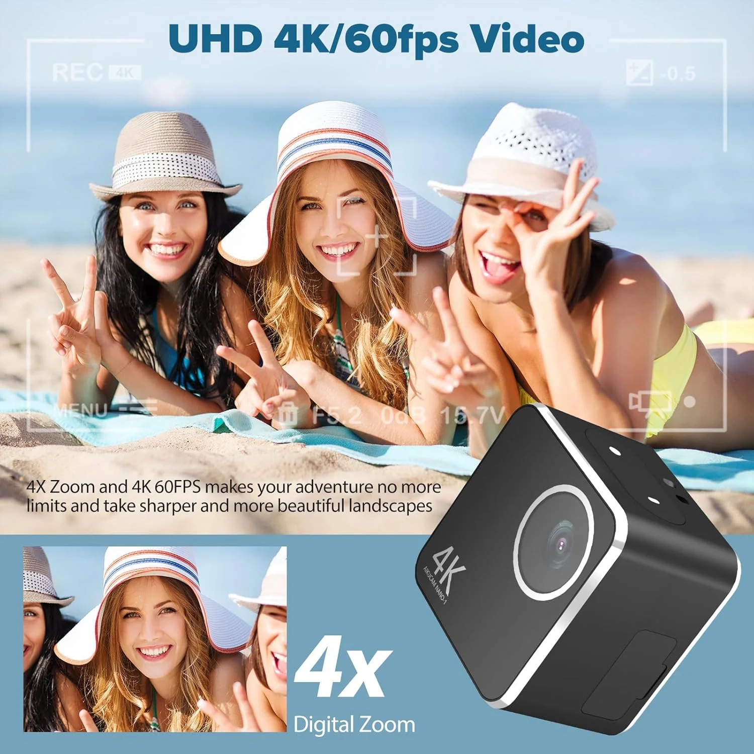 دوربین کوچک بدنه 4K 60FPS، دوربین بدنه مغناطیسی 12 مگاپیکسلی با حسگر WiFi EIS، زاویه دید عریض 143 درجه، کنترل برنامه، دید در شب UHD، ضد آب IP64، دوربین فیلمبرداری پوشیدنی با زوم 4X با حسگر CMOS 1/2.5 اینچی دوربین کوچک بدنه 4K 60FPS، دوربین بدنه مغناطیسی 12 مگاپیکسلی با حسگر WiFi EIS، زاویه دید عریض 143 درجه، کنترل برنامه، دید در شب UHD، ضد آب IP64، دوربین فیلمبرداری پوشیدنی با زوم 4X با حسگر CMOS 1/2.5 اینچی