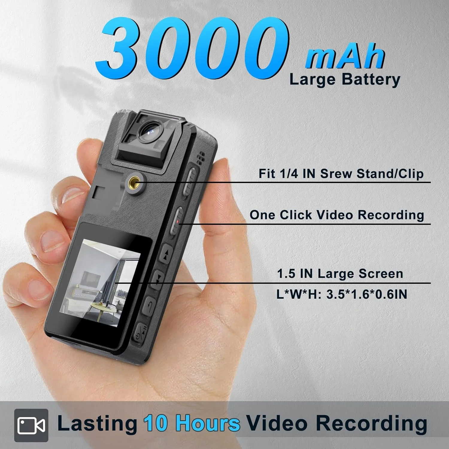 دوربین بدنه 64 گیگابایتی، دوربین بدنه HD 1296P (3000mAh) با دید در شب IR و لنز چرخشی 180 درجه، دوربین های بدنه با صدا و تصویر ایده آل برای غیرنظامیان شخصی، اجرای قانون پلیس دوربین بدنه 64 گیگابایتی، دوربین بدنه HD 1296P (3000mAh) با دید در شب IR و لنز چرخشی 180 درجه، دوربین های بدنه با صدا و تصویر ایده آل برای غیرنظامیان شخصی، اجرای قانون پلیس