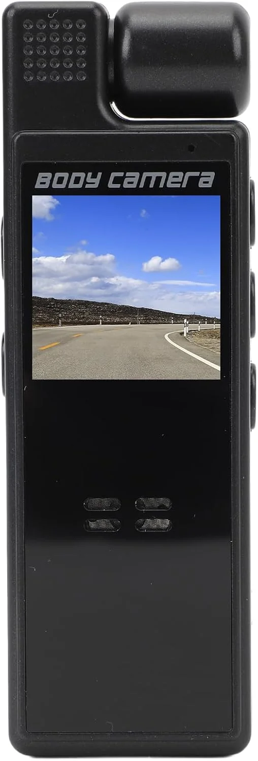 دوربین فیلمبرداری 4K 1080P قابل حمل، اتصال WiFi، دوربین با صفحه نمایش رنگی 1.3 اینچی، دید در شب IR، ضبط کننده ویدئویی پوشیدنی با لنز چرخان 180 درجه برای فضای باز