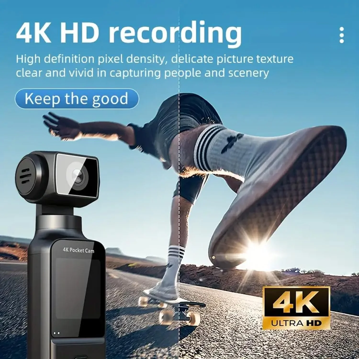 دوربین بدنه 4K با میکروفون خارجی | دوربین جیبی HD 1.33 اینچی، لنز چرخان 270 درجه، تثبیت کننده تصویر، انتقال بی سیم، عمر باتری طولانی | دوربین اکشن برای ورزش های فضای باز، مسافرت، دوچرخه سواری، ولاگ دوربین بدنه 4K با میکروفون خارجی | دوربین جیبی HD 1.33 اینچی، لنز چرخان 270 درجه، تثبیت کننده تصویر، انتقال بی سیم، عمر باتری طولانی | دوربین اکشن برای ورزش های فضای باز، مسافرت، دوچرخه سواری، ولاگ