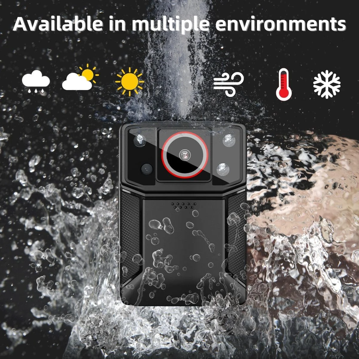 دوربین کوچک بدنه ضبط کننده ویدیو ضد آب با قابلیت ضبط چرخشی HD 1080P، 10 ساعت عمر باتری دوربین پلیس پوشیدنی برای خانه، فضای باز، اجرای قانون، نگهبان امنیتی، دارای کارت حافظه داخلی 128 گیگابایتی دوربین کوچک بدنه ضبط کننده ویدیو ضد آب با قابلیت ضبط چرخشی HD 1080P، 10 ساعت عمر باتری دوربین پلیس پوشیدنی برای خانه، فضای باز، اجرای قانون، نگهبان امنیتی، دارای کارت حافظه داخلی 128 گیگابایتی