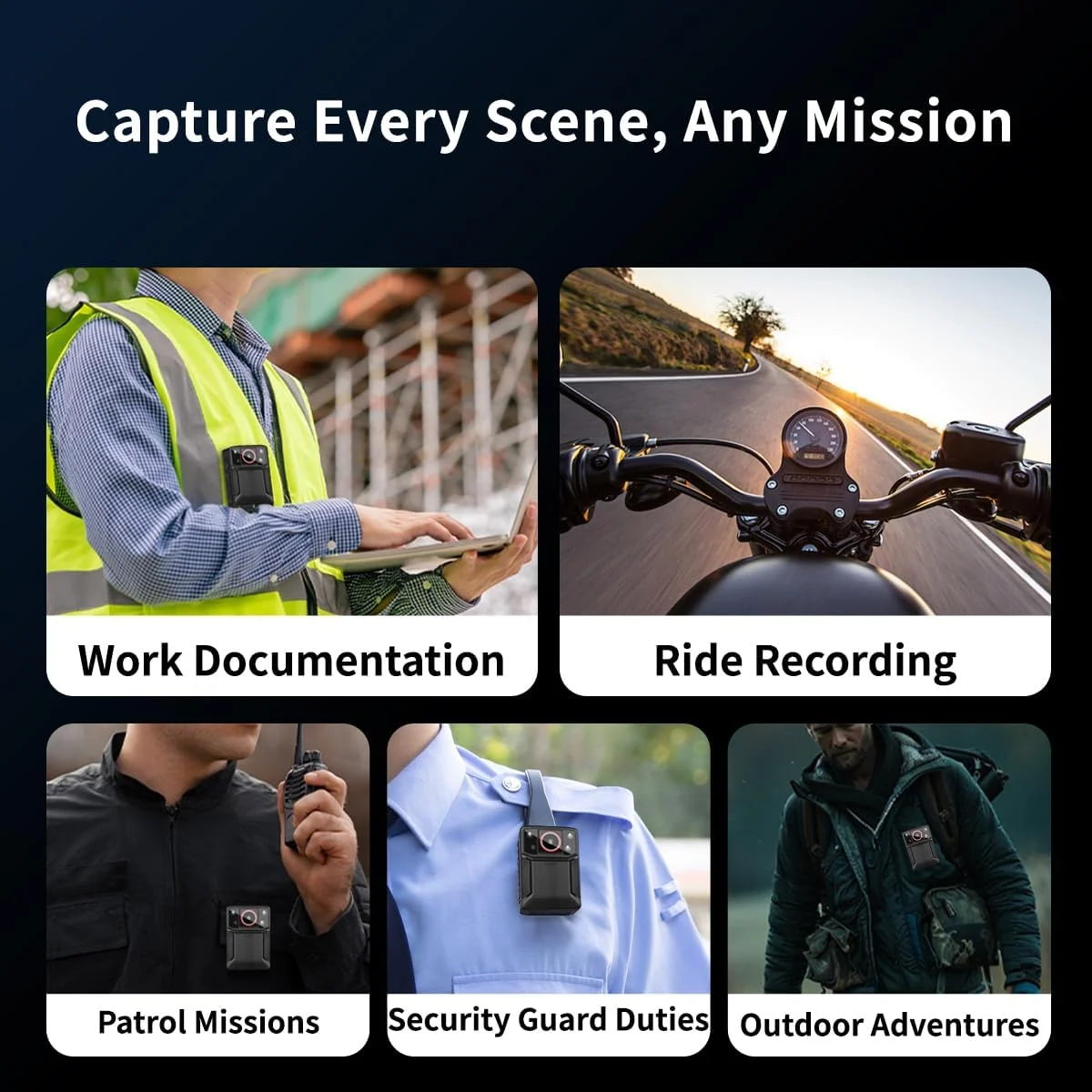 دوربین کوچک بدنه ضبط کننده ویدیو ضد آب با قابلیت ضبط چرخشی HD 1080P، 10 ساعت عمر باتری دوربین پلیس پوشیدنی برای خانه، فضای باز، اجرای قانون، نگهبان امنیتی، دارای کارت حافظه داخلی 128 گیگابایتی دوربین کوچک بدنه ضبط کننده ویدیو ضد آب با قابلیت ضبط چرخشی HD 1080P، 10 ساعت عمر باتری دوربین پلیس پوشیدنی برای خانه، فضای باز، اجرای قانون، نگهبان امنیتی، دارای کارت حافظه داخلی 128 گیگابایتی