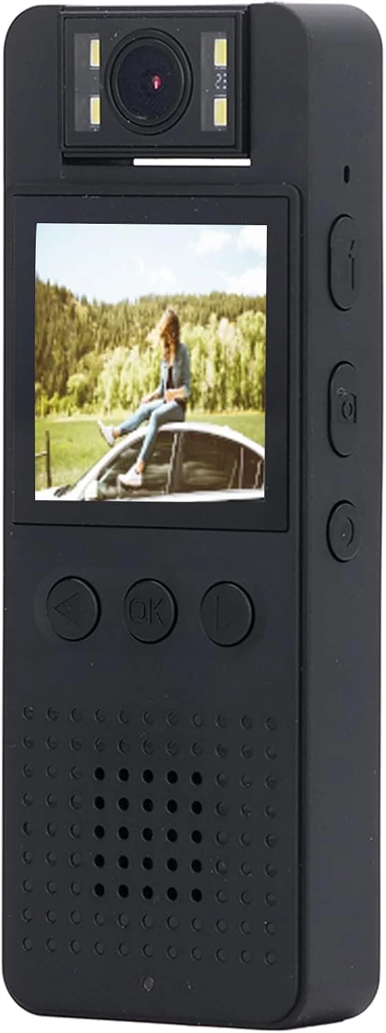 دوربین فیلمبرداری کوچک 1080P HD، لنز چرخان 180 درجه، دید در شب با زاویه باز، دوربین جیبی قابل حمل، دوربین امنیتی شخصی دوربین فیلمبرداری کوچک 1080P HD، لنز چرخان 180 درجه، دید در شب با زاویه باز، دوربین جیبی قابل حمل، دوربین امنیتی شخصی