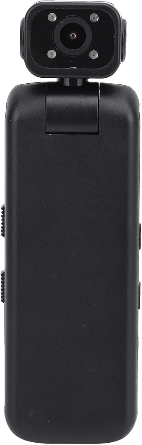 دوربین فیلمبرداری قابل حمل Denash، لنز زاویه باز چرخشی 355 درجه 2K HD با لرزشگیر و گیره پشتی برای عکس های اکشن ولاگینگ