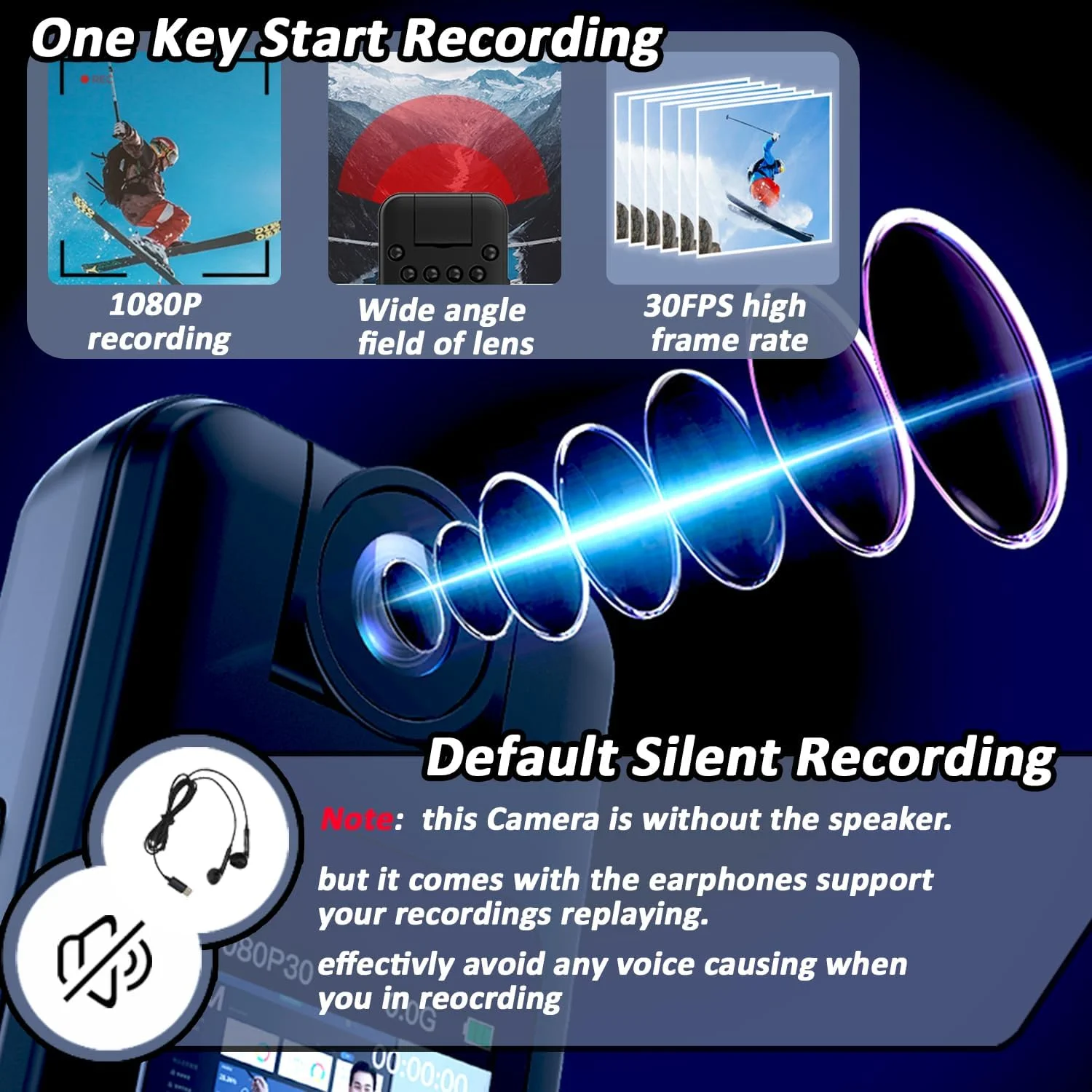 دوربین کوچک بدنه با کیفیت 1080P HD با دید در شب و لنز 180 درجه چرخان - دوربین پوشیدنی با کارت حافظه 64 گیگابایتی، ضبط چرخهای، قابل حمل برای اجرای قانون، امنیت، مسافرت در فضای باز، پیادهروی دوربین کوچک بدنه با کیفیت 1080P HD با دید در شب و لنز 180 درجه چرخان - دوربین پوشیدنی با کارت حافظه 64 گیگابایتی، ضبط چرخهای، قابل حمل برای اجرای قانون، امنیت، مسافرت در فضای باز، پیادهروی