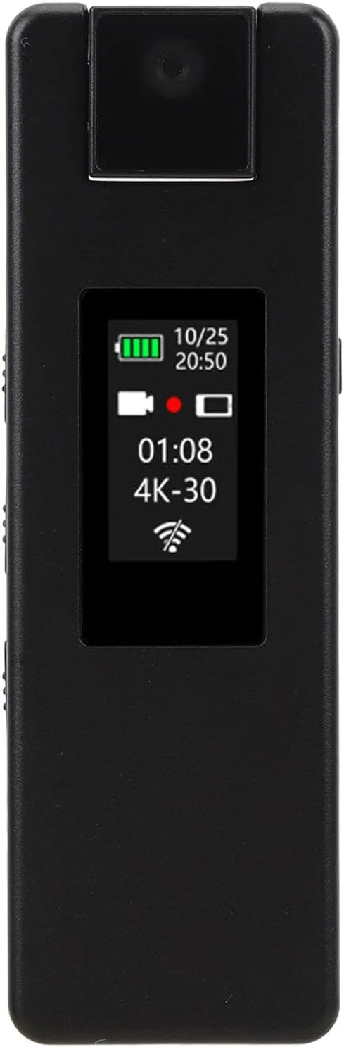 دوربین کوچک بدنه، ضبط کننده ویدئویی 4K HD با گیره، لنز چرخان 180 درجه، دوربین پوشیدنی با تشخیص حرکت