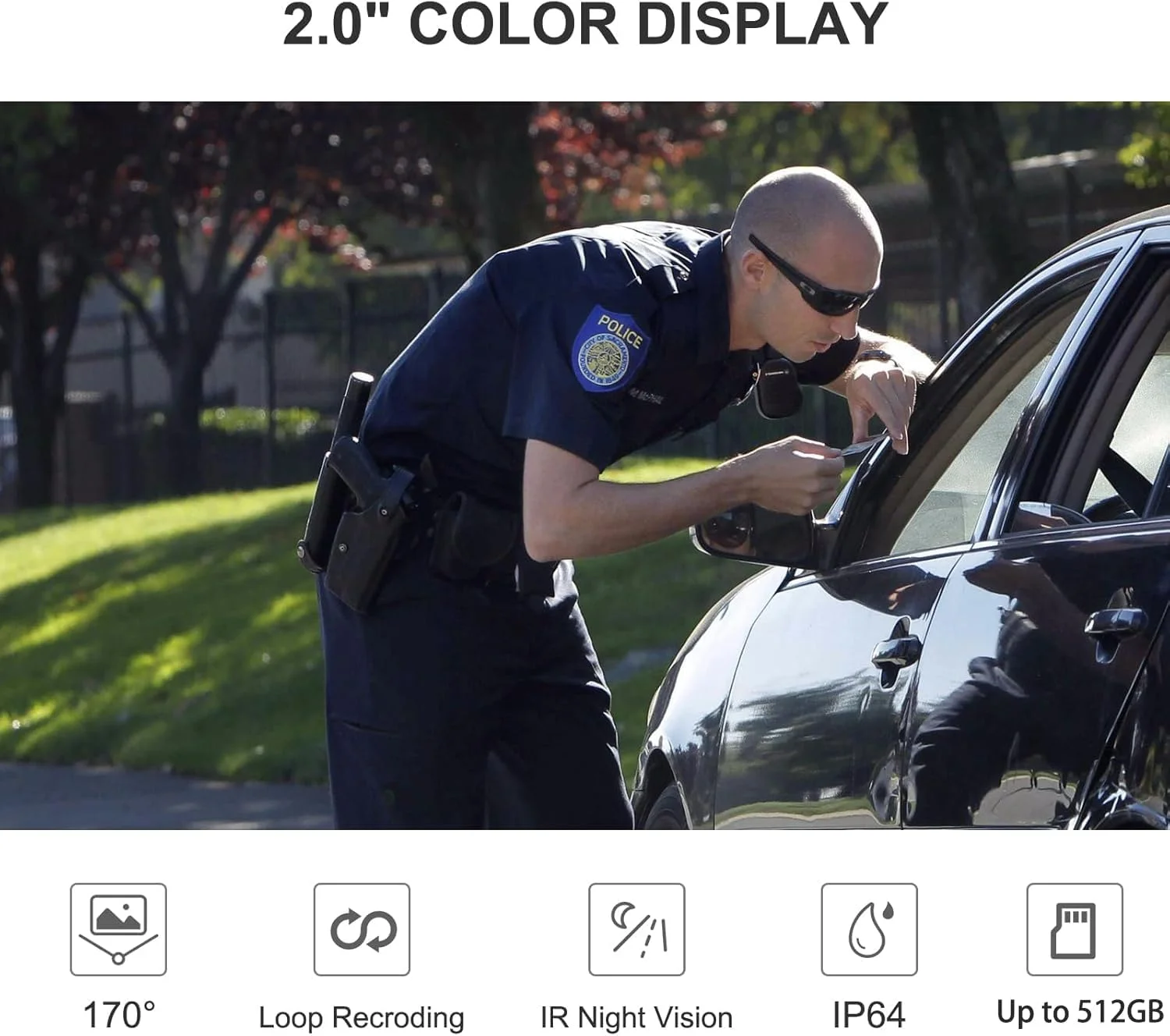 دوربین بدنه 2K با ضبط ویدئو 64 گیگابایتی و دید در شب مادون قرمز فوق العاده، دوربین پوشیدنی بدنه برای ضبط کننده مجریان قانون دوربین بدنه 2K با ضبط ویدئو 64 گیگابایتی و دید در شب مادون قرمز فوق العاده، دوربین پوشیدنی بدنه برای ضبط کننده مجریان قانون