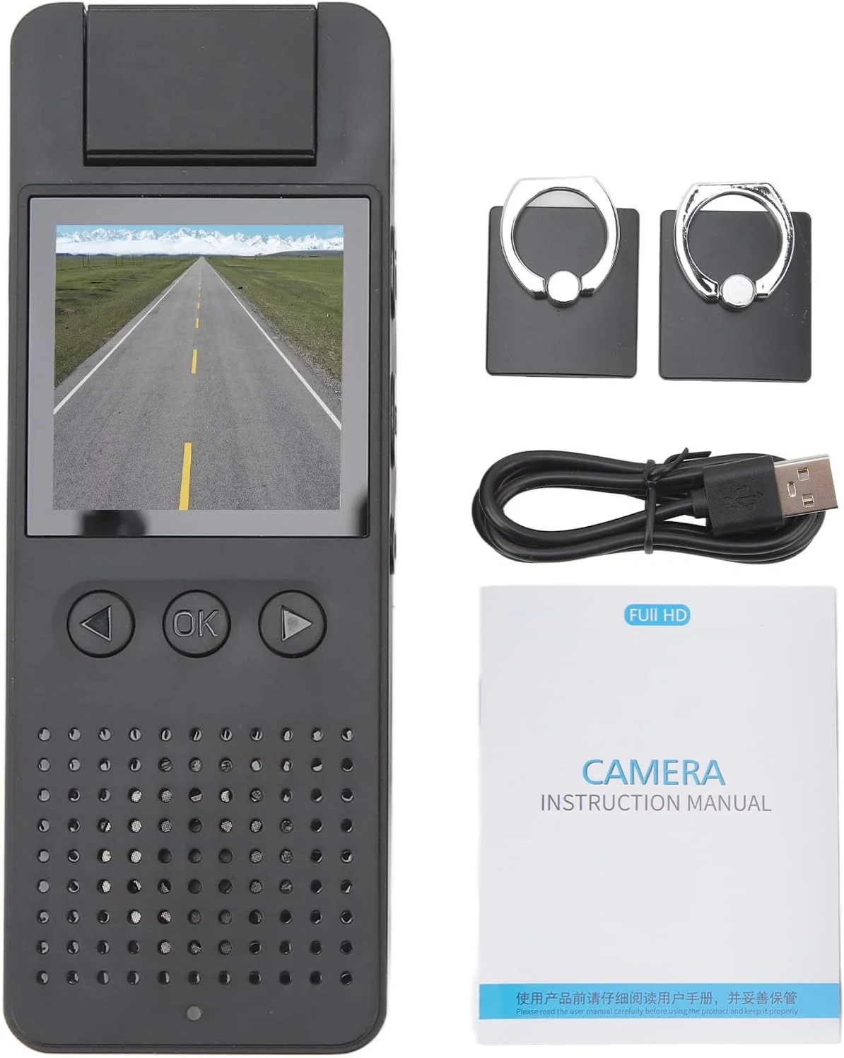 دوربین کوچک بدنه، ضبط کننده ویدئویی قابل حمل، دوربین جیبی وای فای، سازگار با ضبط دید در شب 1080P، دوربین فیلمبرداری کوچک بدنه با صفحه نمایش 1.4 اینچی و ضبط چرخه‌ای