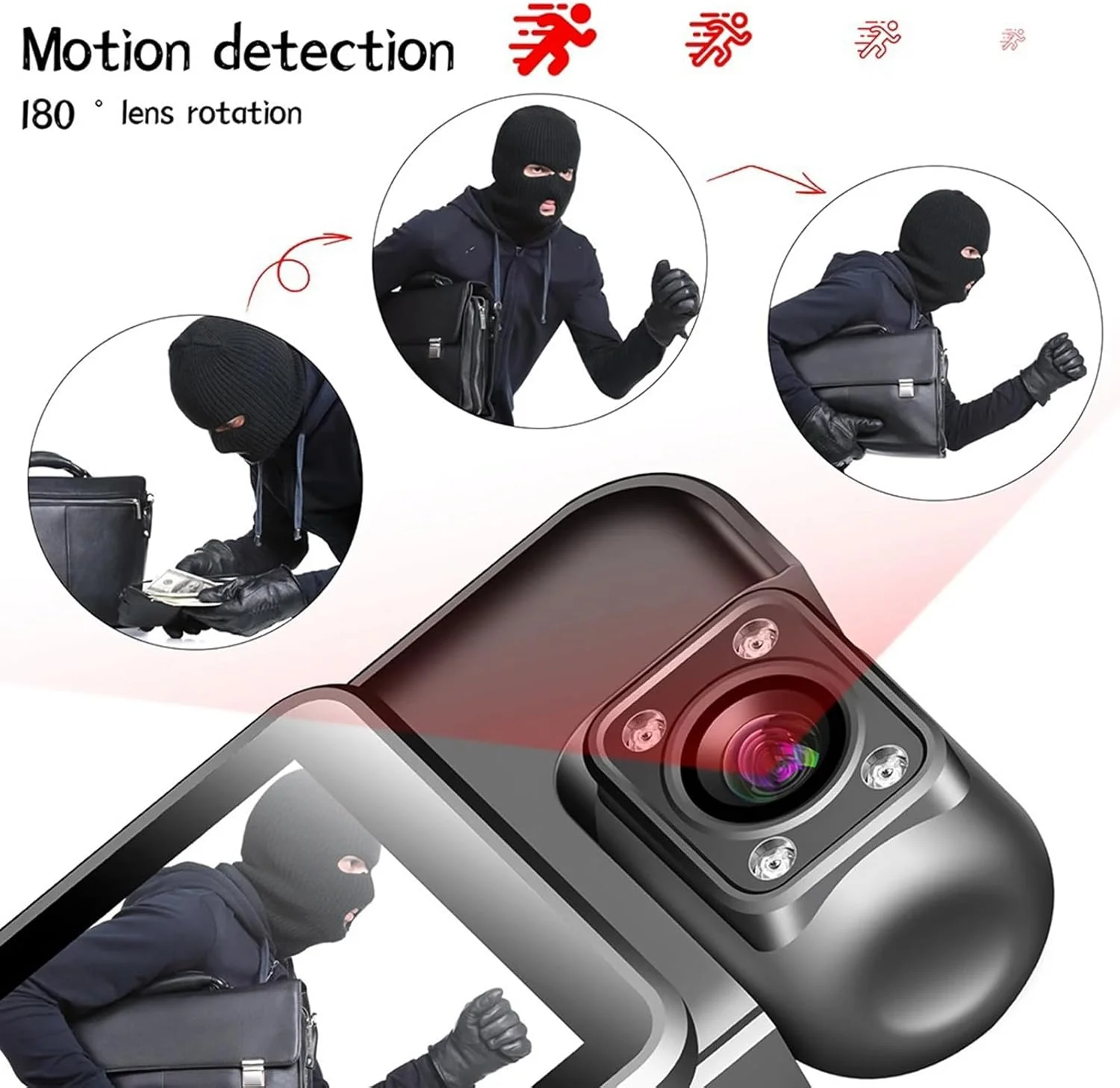 دوربین بدنه وای فای 4K با صدا و تصویر، دوربین فیلمبرداری پوشیدنی با لنز چرخان 180 درجه، تشخیص حرکت، گیره پشتی برای اجرای قانون، تحویل، مسافرت شخصی، ورزش های فضای باز دوربین بدنه وای فای 4K با صدا و تصویر، دوربین فیلمبرداری پوشیدنی با لنز چرخان 180 درجه، تشخیص حرکت، گیره پشتی برای اجرای قانون، تحویل، مسافرت شخصی، ورزش های فضای باز