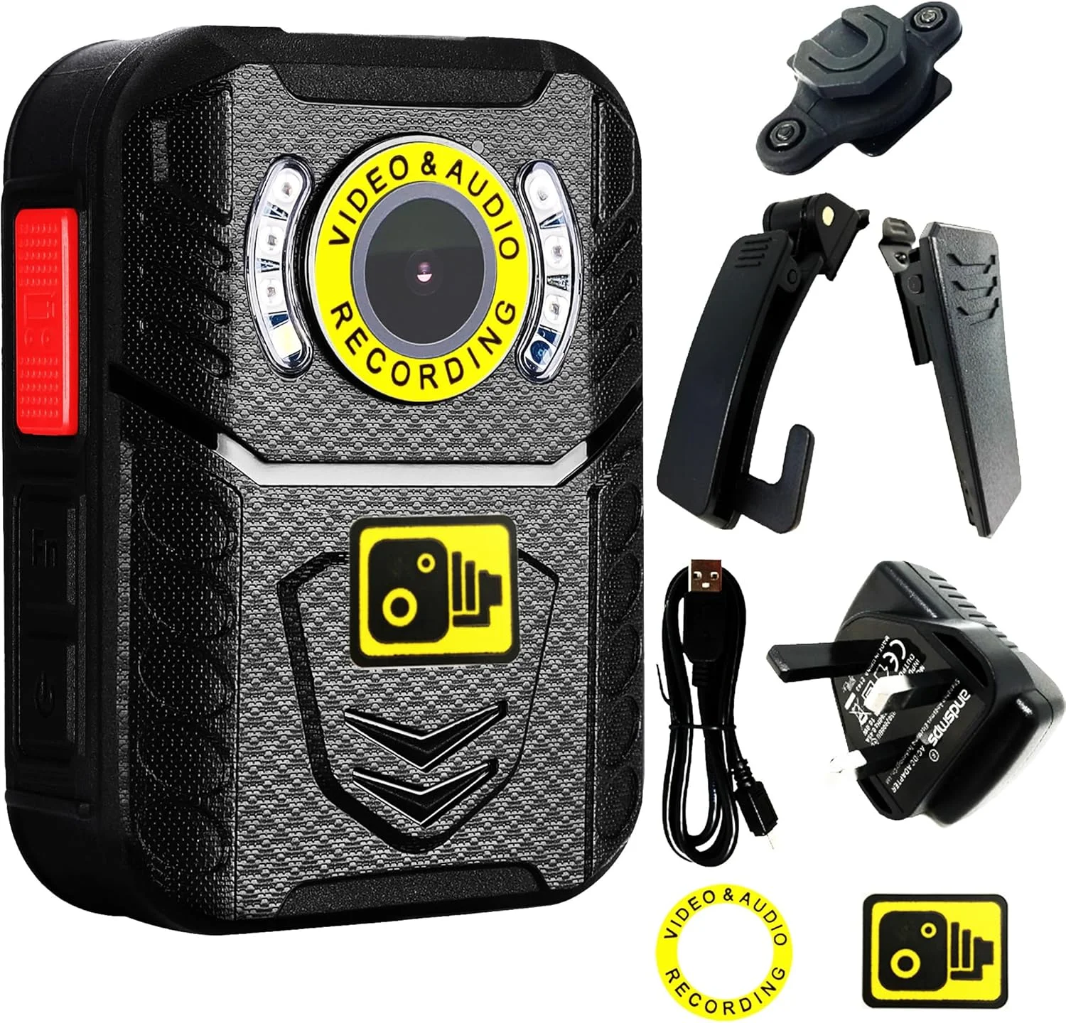 دوربین بدنه امنیتی حرفه ای BR3، دوربین پوشیدنی فوق العاده HD 1440p با حافظه داخلی بزرگ 128 گیگابایتی با قفل رمز عبور، دوربین دید در شب با اتصال دهنده Klick Fast و صفحه نمایش 2 اینچی دوربین بدنه امنیتی حرفه ای BR3، دوربین پوشیدنی فوق العاده HD 1440p با حافظه داخلی بزرگ 128 گیگابایتی با قفل رمز عبور، دوربین دید در شب با اتصال دهنده Klick Fast و صفحه نمایش 2 اینچی