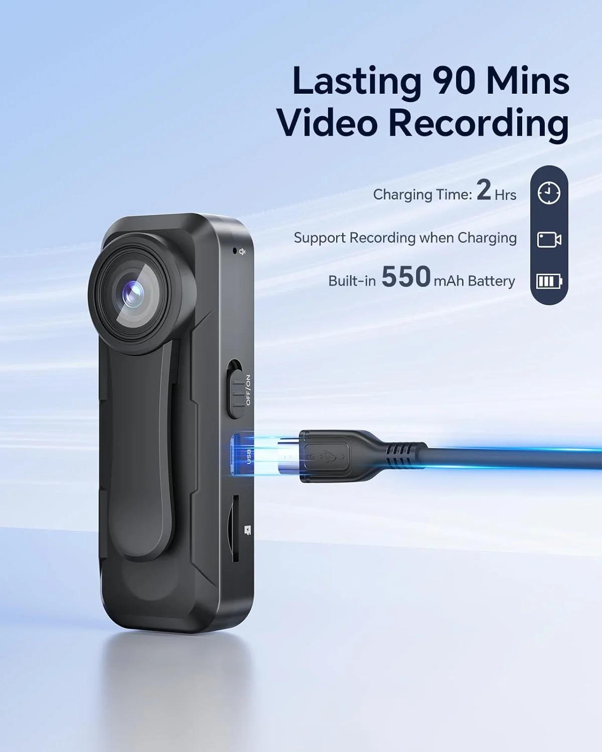 دوربین بدنه BOBLOV W1 64GB HD 1080P، دوربین بدنه پوشیدنی با 2 گیره، ضبط چرخشی، مهر زمان، گیره پشتی برای مسافرت، راننده، تحویل، سخنرانی دوربین بدنه BOBLOV W1 64GB HD 1080P، دوربین بدنه پوشیدنی با 2 گیره، ضبط چرخشی، مهر زمان، گیره پشتی برای مسافرت، راننده، تحویل، سخنرانی