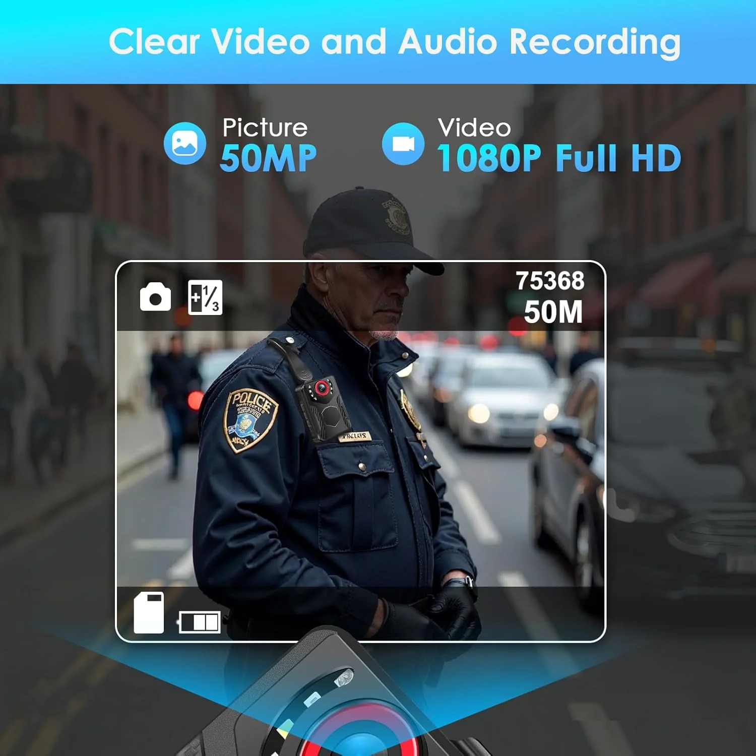 دوربین بدنه با ضبط صدا و تصویر: دوربین بدنه 1080P FHD با دید در شب مادون قرمز، باتری 10 ساعته، صفحه نمایش 2.0 اینچی، دوربین بدنه پوشیدنی 128 گیگابایتی برای اجرای قانون، امنیت و کار در فضای باز دوربین بدنه با ضبط صدا و تصویر: دوربین بدنه 1080P FHD با دید در شب مادون قرمز، باتری 10 ساعته، صفحه نمایش 2.0 اینچی، دوربین بدنه پوشیدنی 128 گیگابایتی برای اجرای قانون، امنیت و کار در فضای باز
