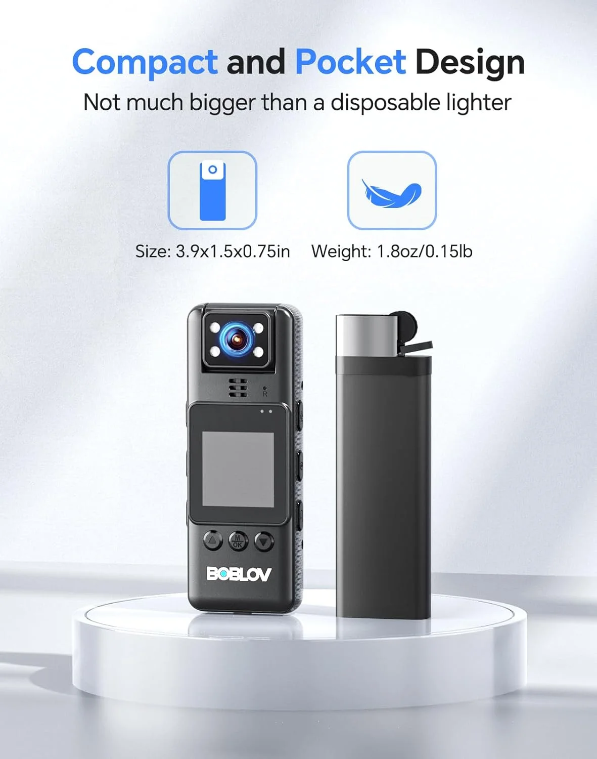 دوربین بدنه BOBLOV A23، دوربین 256 گیگابایتی با لنز چرخشی، عمر باتری 9 ساعته، دید در شب، گیره 360 درجه، به همراه پایه دوچرخه و بند برای پیاده روی، دوچرخه سواری و ماجراجویی در فضای باز دوربین بدنه BOBLOV A23، دوربین 256 گیگابایتی با لنز چرخشی، عمر باتری 9 ساعته، دید در شب، گیره 360 درجه، به همراه پایه دوچرخه و بند برای پیاده روی، دوچرخه سواری و ماجراجویی در فضای باز