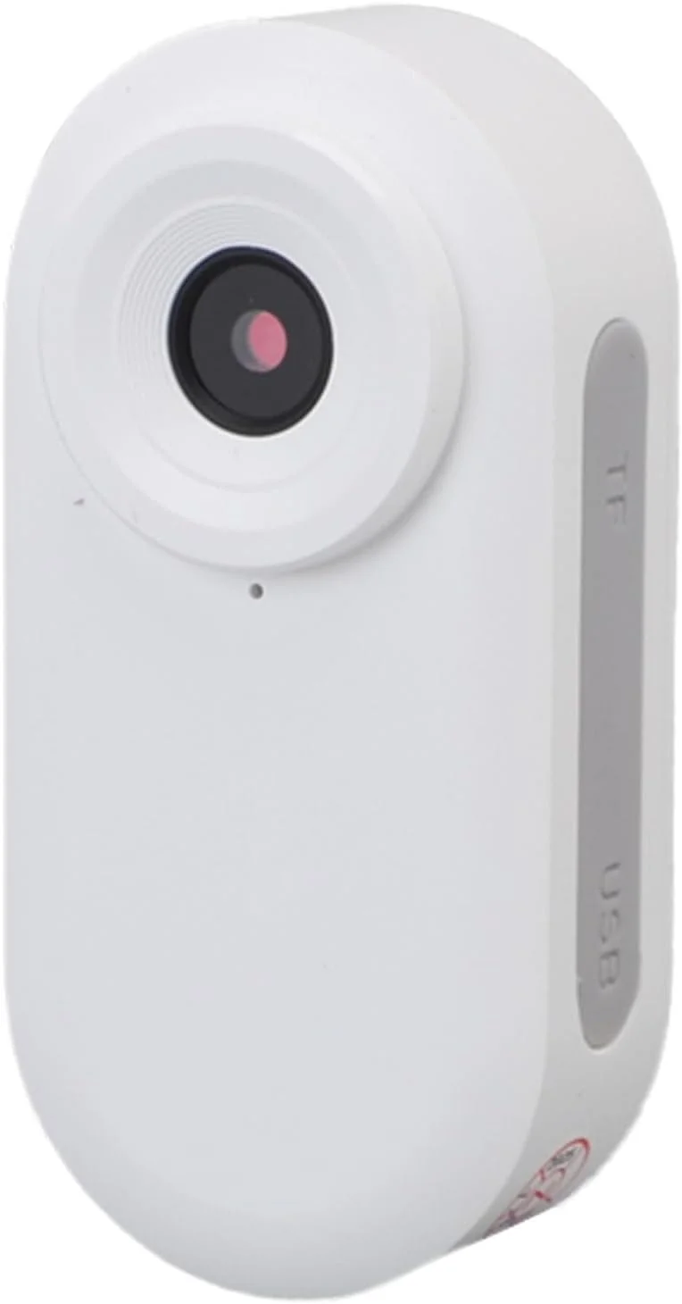 دوربین انگشتی Annadue، دوربین POV فشرده 28 گرمی، 12 مگاپیکسل 1080P با 9 ساعت عمر باتری، طراحی مغناطیسی و انتقال Type C، شامل جعبه شارژ برای سفر و ورزش (سفید)