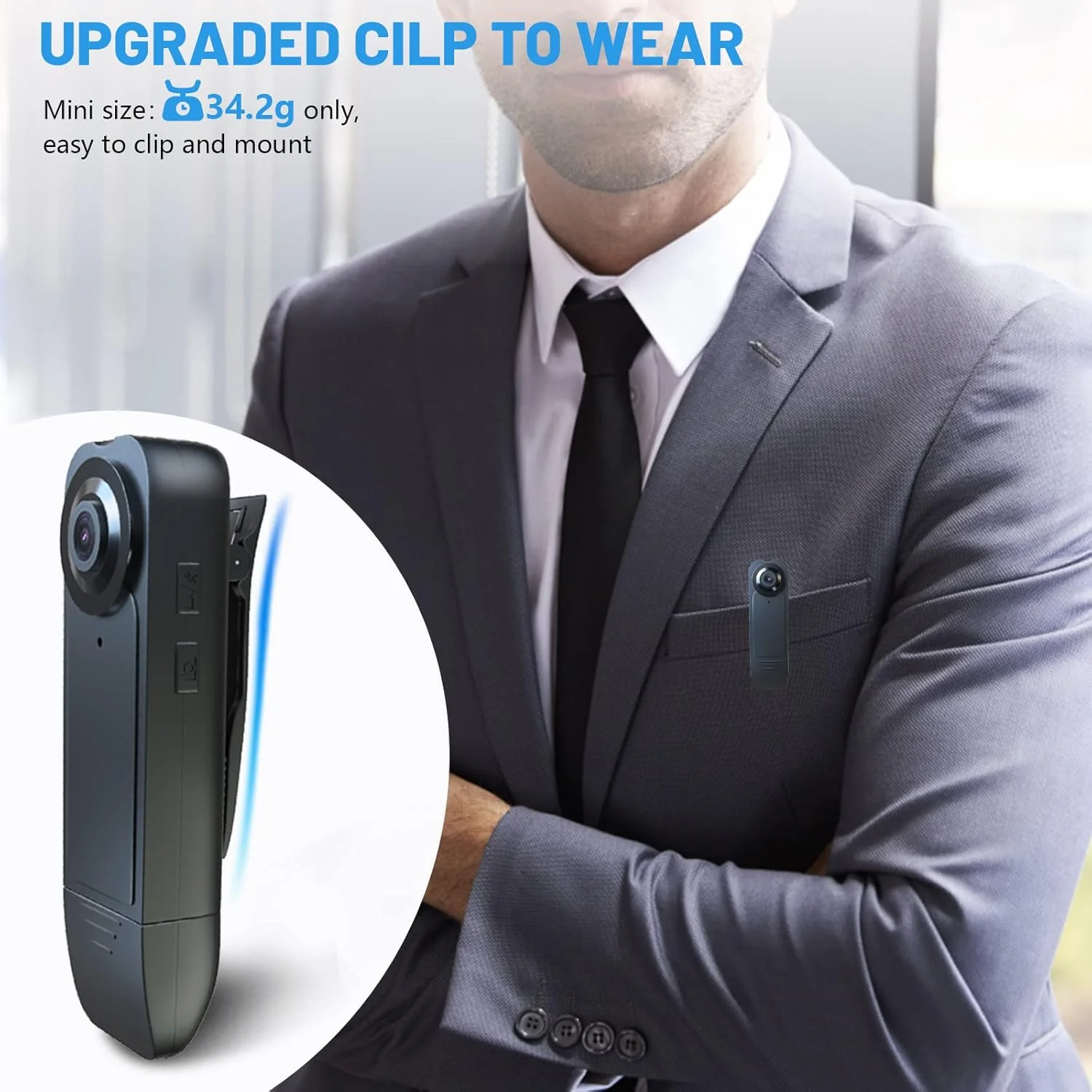 دوربین کوچک بدنه 【ارتقا یافته】 64 گیگابایت 1080P HD دوربین بدنه، دوربین فیلمبرداری پوشیدنی با دید در شب IR و ضبط چرخهای، 4-6 ساعت عمر باتری برای ضبطهای روزانه، دوچرخهسواری، مشاغل تحویل/خدمات دوربین کوچک بدنه 【ارتقا یافته】 64 گیگابایت 1080P HD دوربین بدنه، دوربین فیلمبرداری پوشیدنی با دید در شب IR و ضبط چرخهای، 4-6 ساعت عمر باتری برای ضبطهای روزانه، دوچرخهسواری، مشاغل تحویل/خدمات