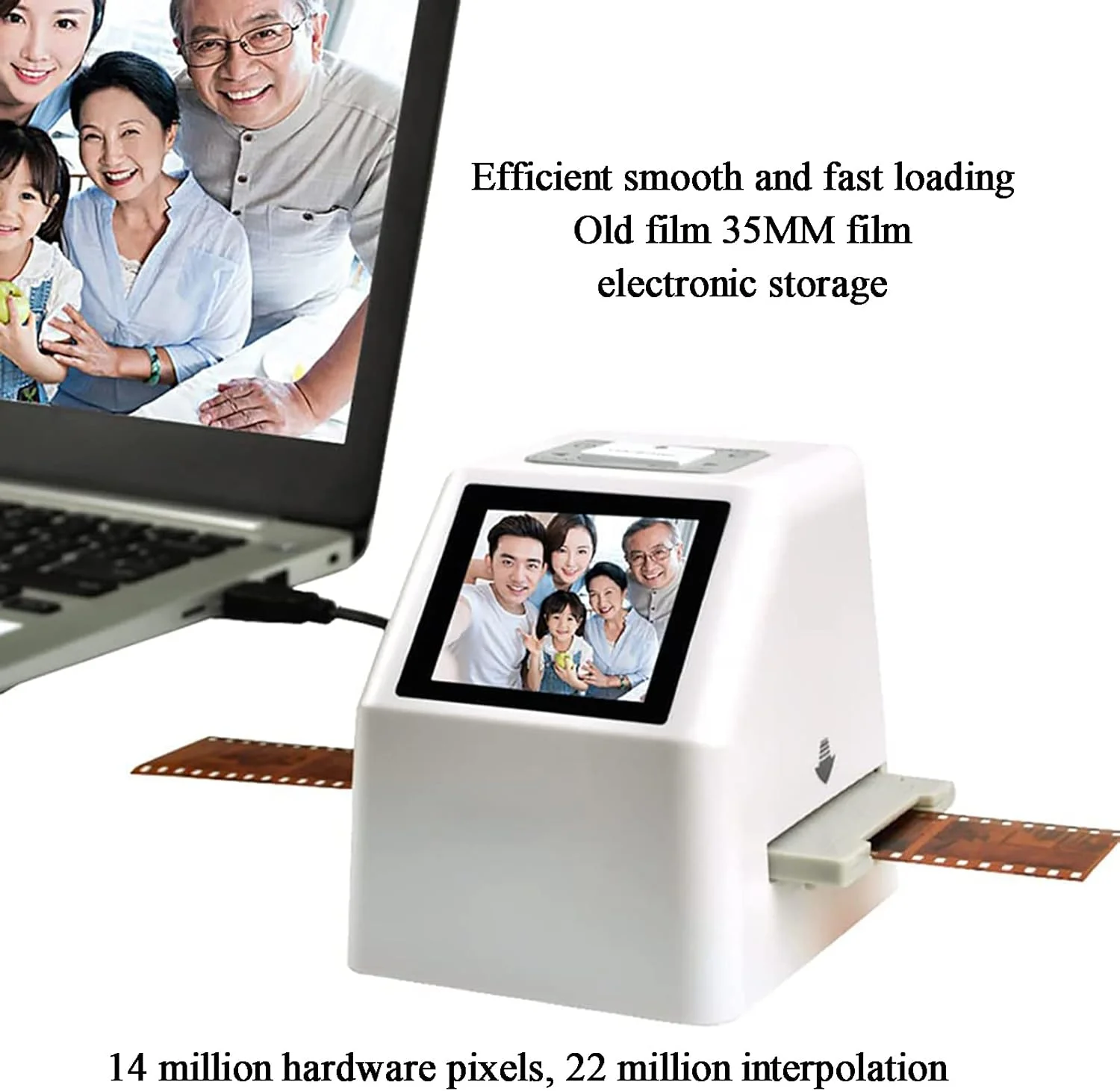 اسکنر فیلم و اسلاید VADSBO، مبدل فیلم دیجیتال، با صفحه نمایش 3.5 اینچی LCD، 22 مگاپیکسل، رزولوشن بالا 120، تبدیل فیلم های 35 میلی متری/126KPK/110/Super 8، اسلایدها، نگاتیوها به عکس های دیجیتال اسکنر فیلم و اسلاید VADSBO، مبدل فیلم دیجیتال، با صفحه نمایش 3.5 اینچی LCD، 22 مگاپیکسل، رزولوشن بالا 120، تبدیل فیلم های 35 میلی متری/126KPK/110/Super 8، اسلایدها، نگاتیوها به عکس های دیجیتال