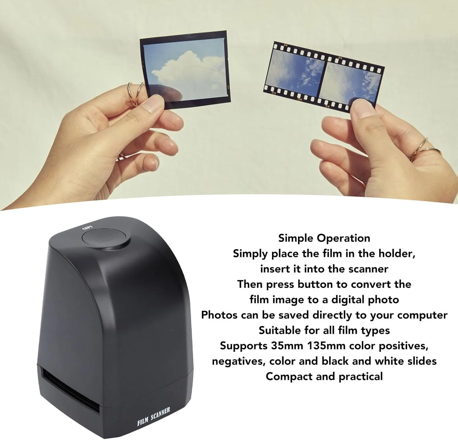 اسکنر فیلم USB 8 مگاپیکسلی، اسکنر فیلم و اسلاید با پشتیبانی از نسبت تصویر 3:2 و تصویر JPEG، تبدیل پوزیتیوهای رنگی 35 میلی متری، 135 میلی متری، نگاتیوها، اسلایدهای رنگی، سیاه و سفید اسکنر فیلم USB 8 مگاپیکسلی، اسکنر فیلم و اسلاید با پشتیبانی از نسبت تصویر 3:2 و تصویر JPEG، تبدیل پوزیتیوهای رنگی 35 میلی متری، 135 میلی متری، نگاتیوها، اسلایدهای رنگی، سیاه و سفید