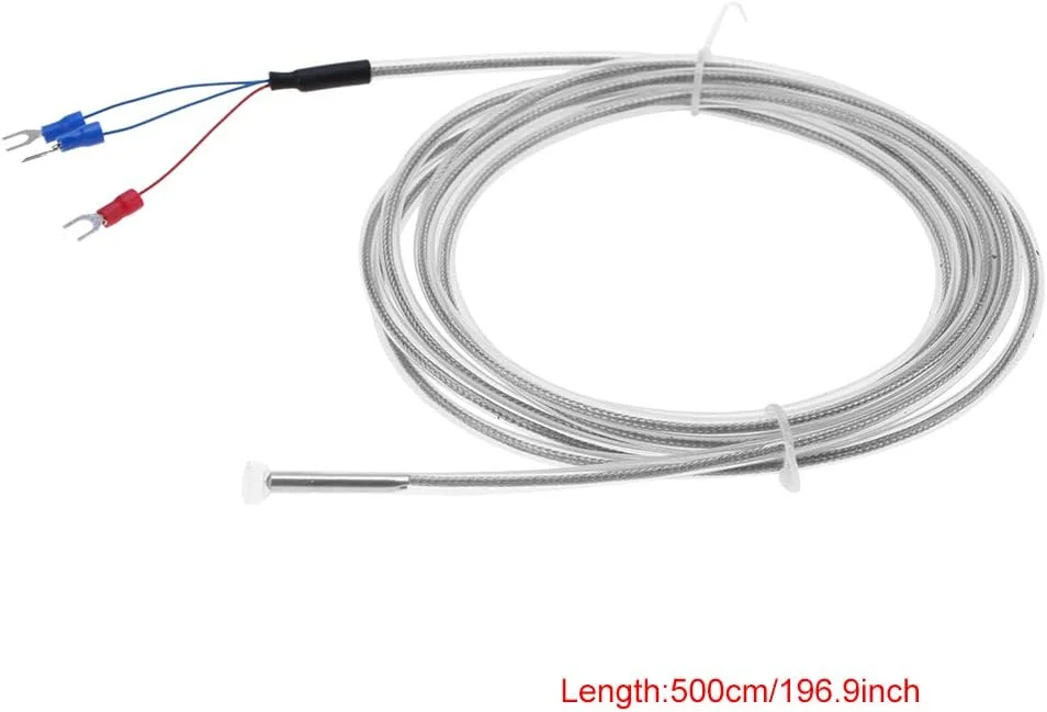 حسگر دمای ترموکوپل PT100، پروب ترمیستور 3 سیمه 0 تا 200 درجه سانتیگراد برای کورهها، خروجی توربین گازی و سایر فرآیندهای صنعتی حسگر دمای ترموکوپل PT100، پروب ترمیستور 3 سیمه 0 تا 200 درجه سانتیگراد برای کورهها، خروجی توربین گازی و سایر فرآیندهای صنعتی