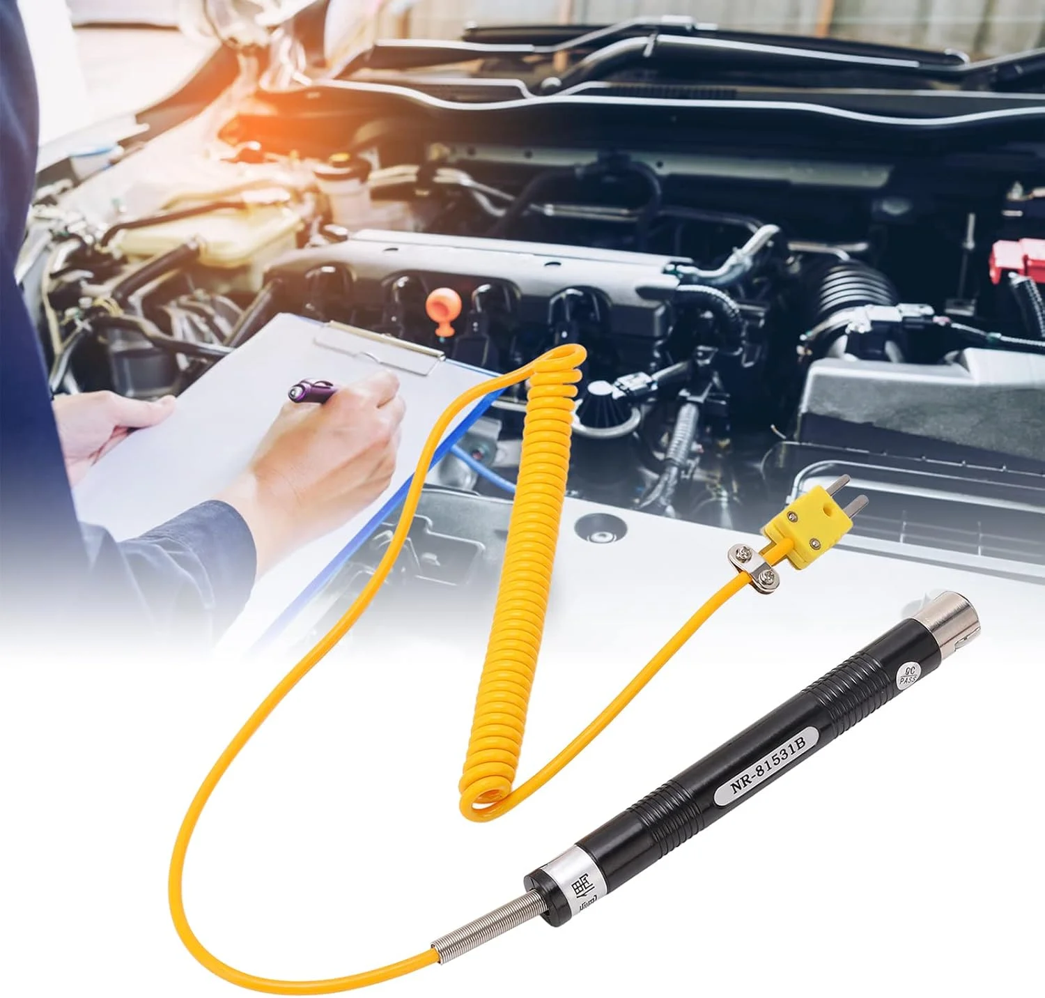 پروب ترموکوپل نوع K، پروب ترموکوپل سطحی دستی، سبک و نصب آسان برای صنعت خودرو، با صفحه اندازه گیری دمای مشبک، برای دایکاست پروب ترموکوپل نوع K، پروب ترموکوپل سطحی دستی، سبک و نصب آسان برای صنعت خودرو، با صفحه اندازه گیری دمای مشبک، برای دایکاست