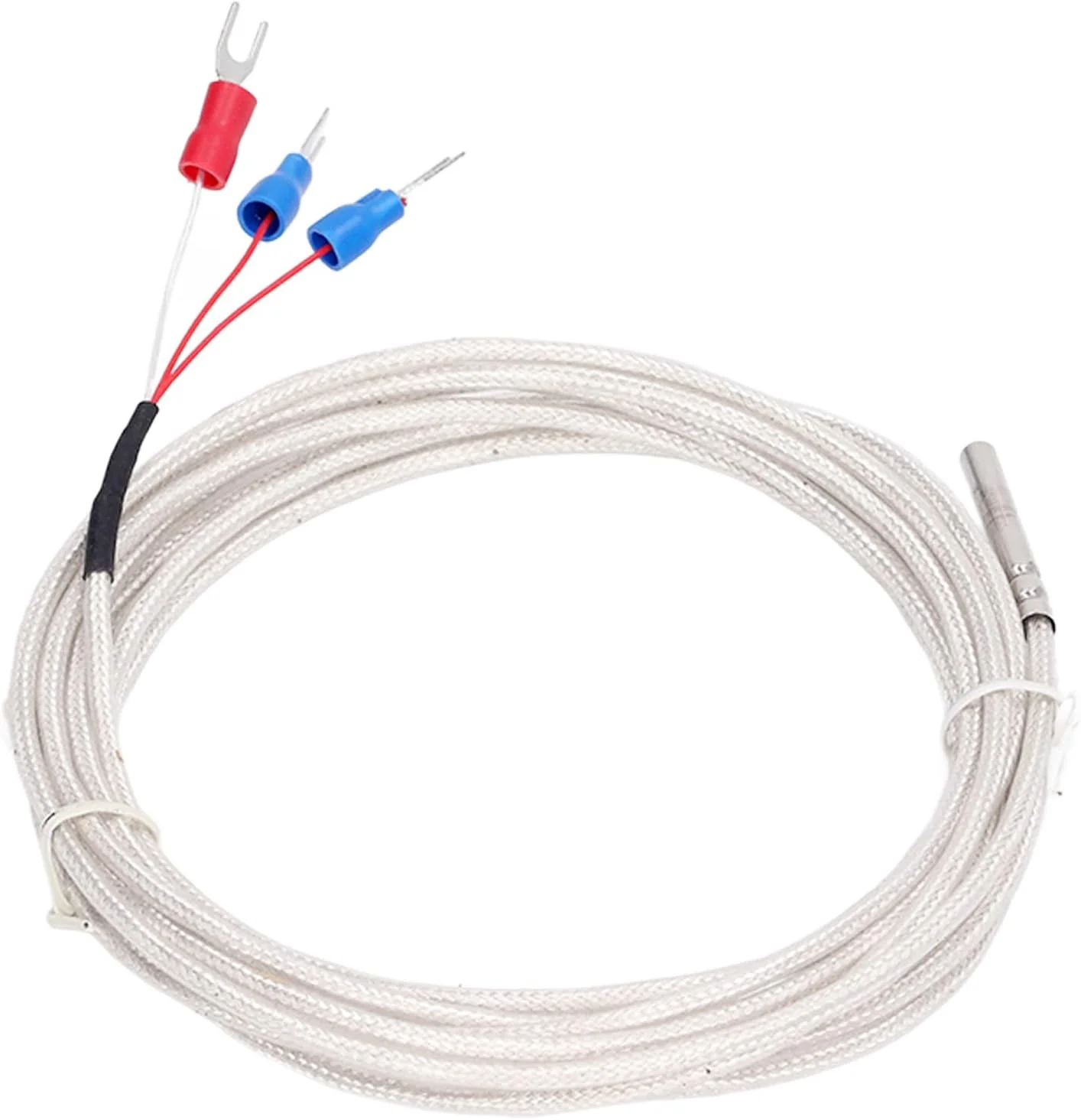 پروب سنسور دما Pt100 ترمیستور ضد آب نوع K سه سیمه برای کنترلر دمای ثابت