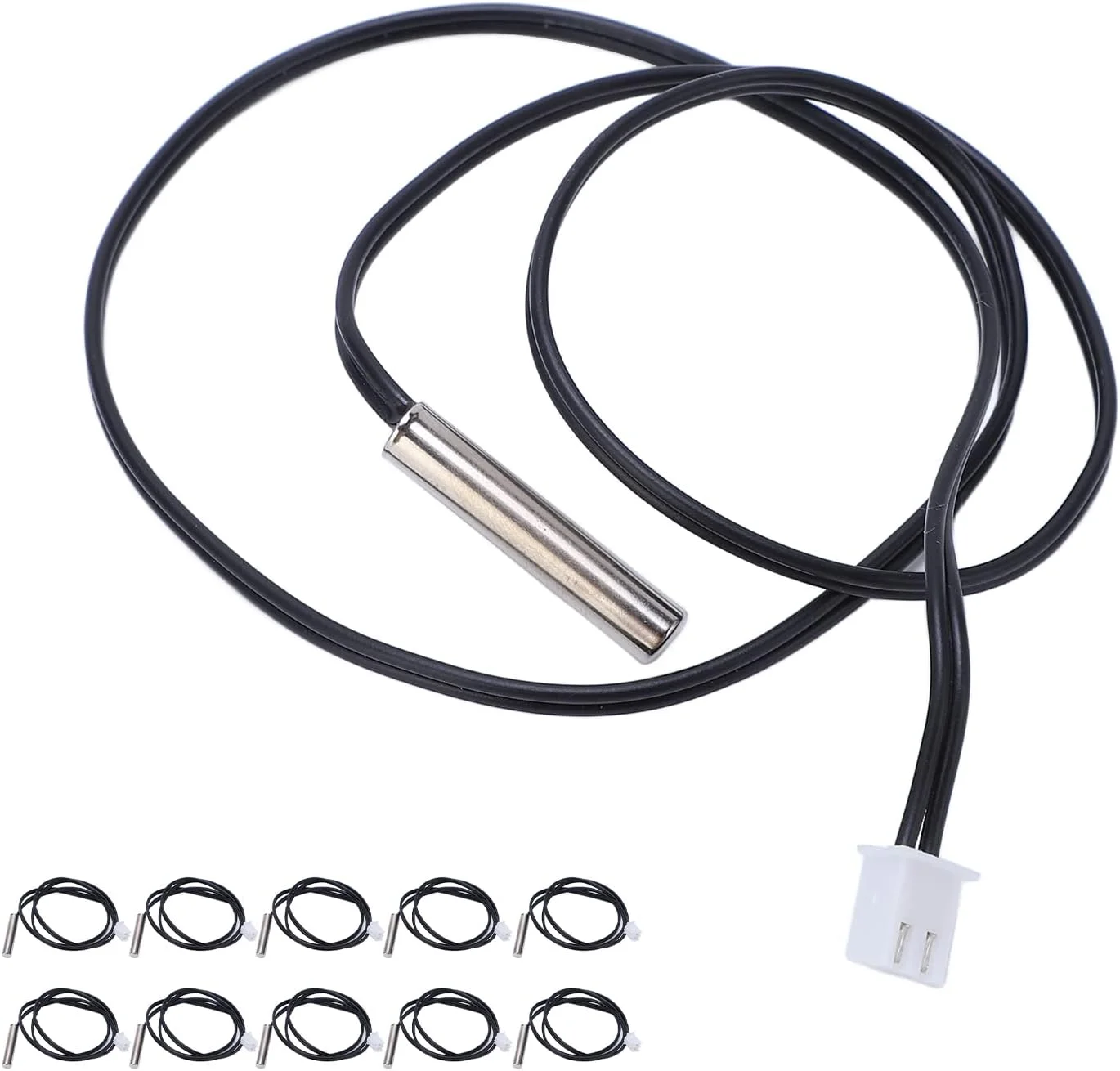 سیم پروب حسگر دما ترمیستور 10 عددی 10K، محدوده اندازه گیری گسترده، سر ضد آب، برای مصارف صنعتی