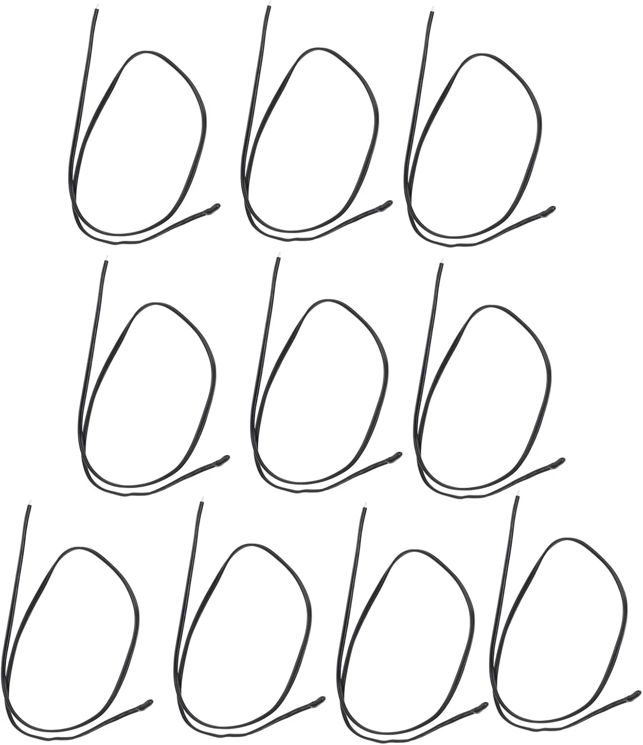 سنسور دما با حساسیت بالا، پاسخ سریع، توانایی ضد تداخل قوی و دقت بالا برای خودروها، رزین PVC، 500 میلی متر (50K B3950)، بسته 10 عددی