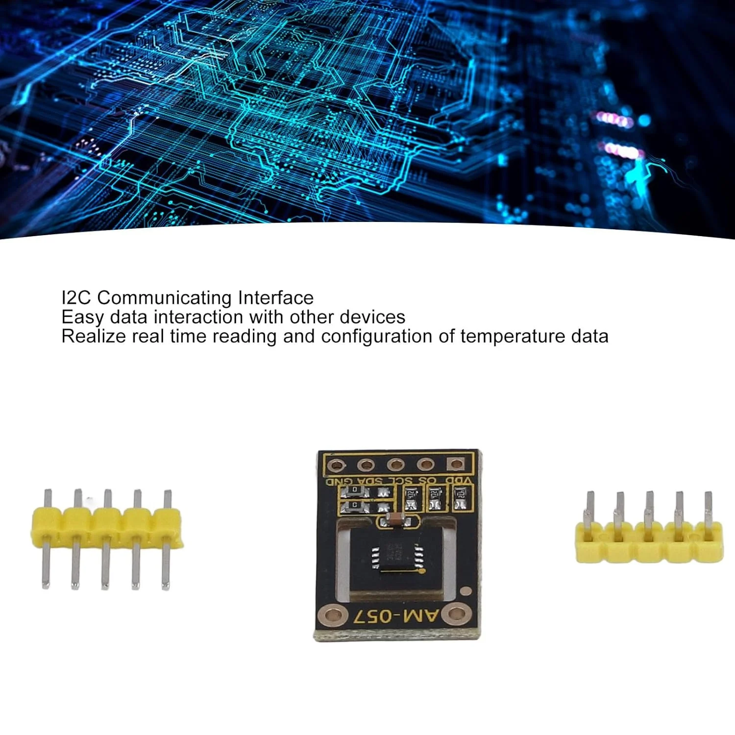 ماژول حسگر دمای بدن، رابط I2C مدل MAX30205، ولتاژ پایین، آلارم افزایش دما، قفل محافظ، برای تناسب اندام پوشیدنی و کاربردها ماژول حسگر دمای بدن، رابط I2C مدل MAX30205، ولتاژ پایین، آلارم افزایش دما، قفل محافظ، برای تناسب اندام پوشیدنی و کاربردها