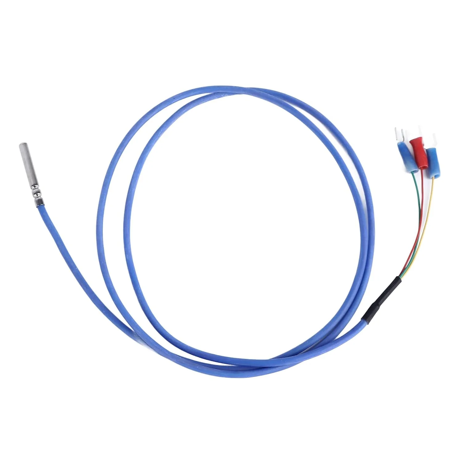 حسگر دمای PT100، پروب استیل ضد زنگ با سیم PTFE نقره اندود، ضد آب، محدوده اندازه گیری 1 متری - ایده آل برای آب و ماهی