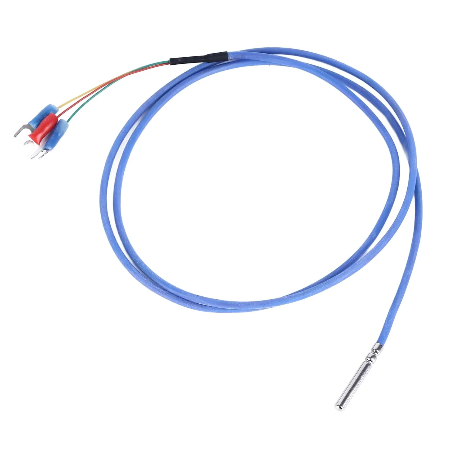 حسگر دمای PT100، پروب استیل ضد زنگ با سیم PTFE نقره اندود، ضد آب، محدوده اندازه گیری 1 متری - ایده آل برای آب و ماهی حسگر دمای PT100، پروب استیل ضد زنگ با سیم PTFE نقره اندود، ضد آب، محدوده اندازه گیری 1 متری - ایده آل برای آب و ماهی