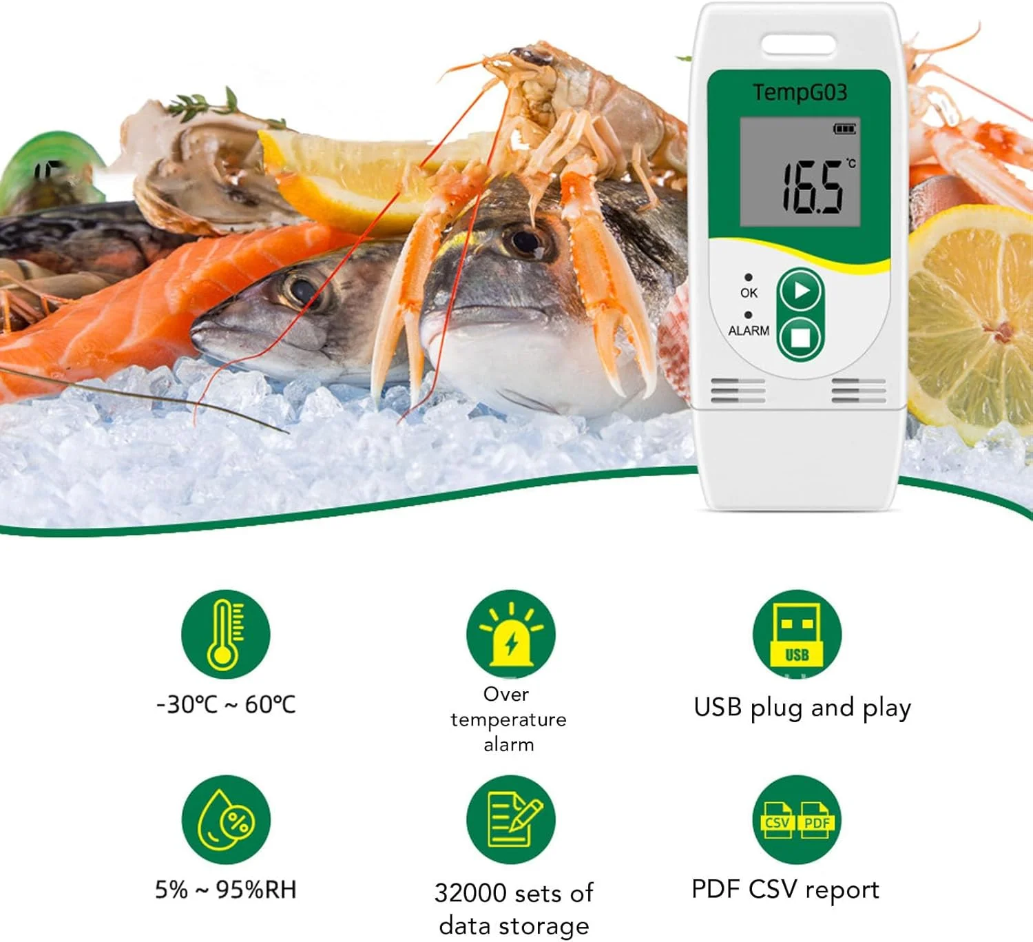 ثبت کننده اطلاعات دما و رطوبت، ثبت کننده اطلاعات دما USB با گزارش PDF CSV، 32000 نقطه ثبت کننده دما و رطوبت با دقت بالا، ثبت کننده دماسنج یخچال ثبت کننده اطلاعات دما و رطوبت، ثبت کننده اطلاعات دما USB با گزارش PDF CSV، 32000 نقطه ثبت کننده دما و رطوبت با دقت بالا، ثبت کننده دماسنج یخچال