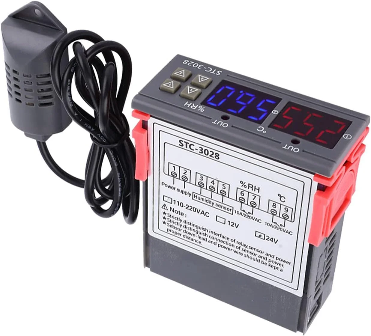 کنترلر دما و رطوبت با نمایشگر دیجیتال و سنسور یکپارچه برای دستگاه های خنک کننده آب کنترلر دما و رطوبت با نمایشگر دیجیتال و سنسور یکپارچه برای دستگاه های خنک کننده آب