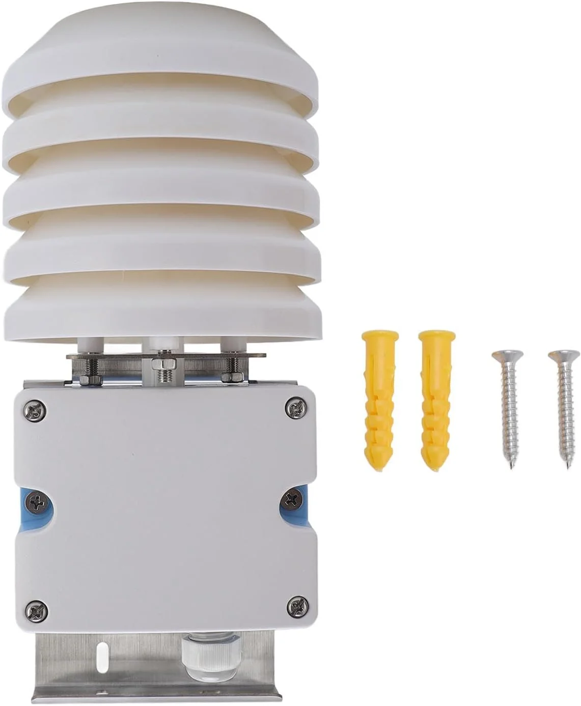 محفظه کرکره ای سنسور دما و رطوبت، دارای استاندارد IP65، فرستنده فضای باز با خروجی 4-20 میلی آمپر برای هواشناسی کشاورزی محفظه کرکره ای سنسور دما و رطوبت، دارای استاندارد IP65، فرستنده فضای باز با خروجی 4-20 میلی آمپر برای هواشناسی کشاورزی