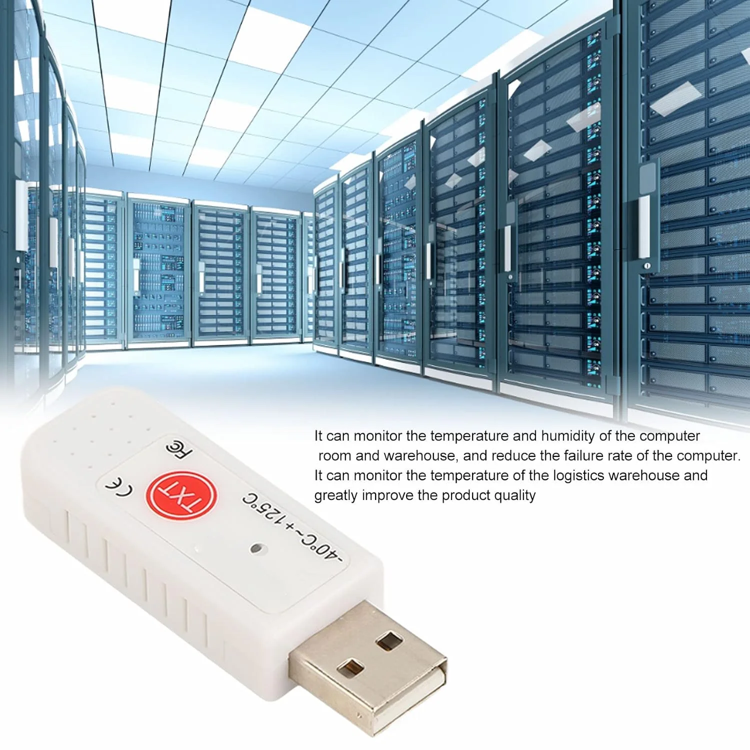 دماسنج USB کامپیوتر SIXRUN برای دمای داخلی و خارجی، نمایش هذلولی، سنسور ثبت اطلاعات، آلارم برای نظارت بر انبار دماسنج USB کامپیوتر SIXRUN برای دمای داخلی و خارجی، نمایش هذلولی، سنسور ثبت اطلاعات، آلارم برای نظارت بر انبار