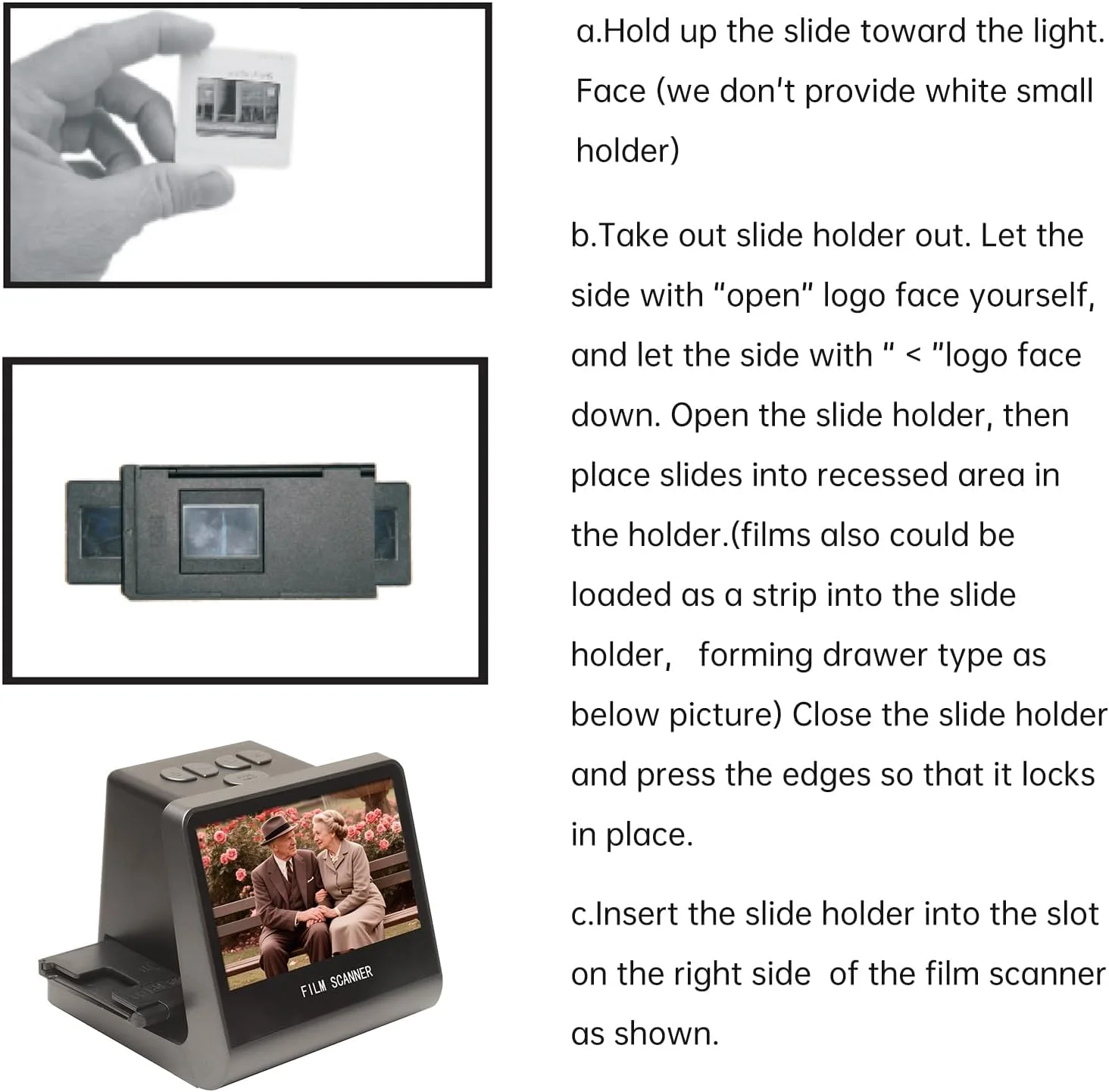 اسکنر فیلم و اسلاید سوراندی، تبدیل کننده فیلم 135 / 126KPK / 110 / Super8 / تک رنگ / اسلاید به دیجیتال، اسکنر نگاتیو با صفحه نمایش ال سی دی 5 اینچی، حافظه داخلی 16 گیگابایتی اسکنر فیلم و اسلاید سوراندی، تبدیل کننده فیلم 135 / 126KPK / 110 / Super8 / تک رنگ / اسلاید به دیجیتال، اسکنر نگاتیو با صفحه نمایش ال سی دی 5 اینچی، حافظه داخلی 16 گیگابایتی