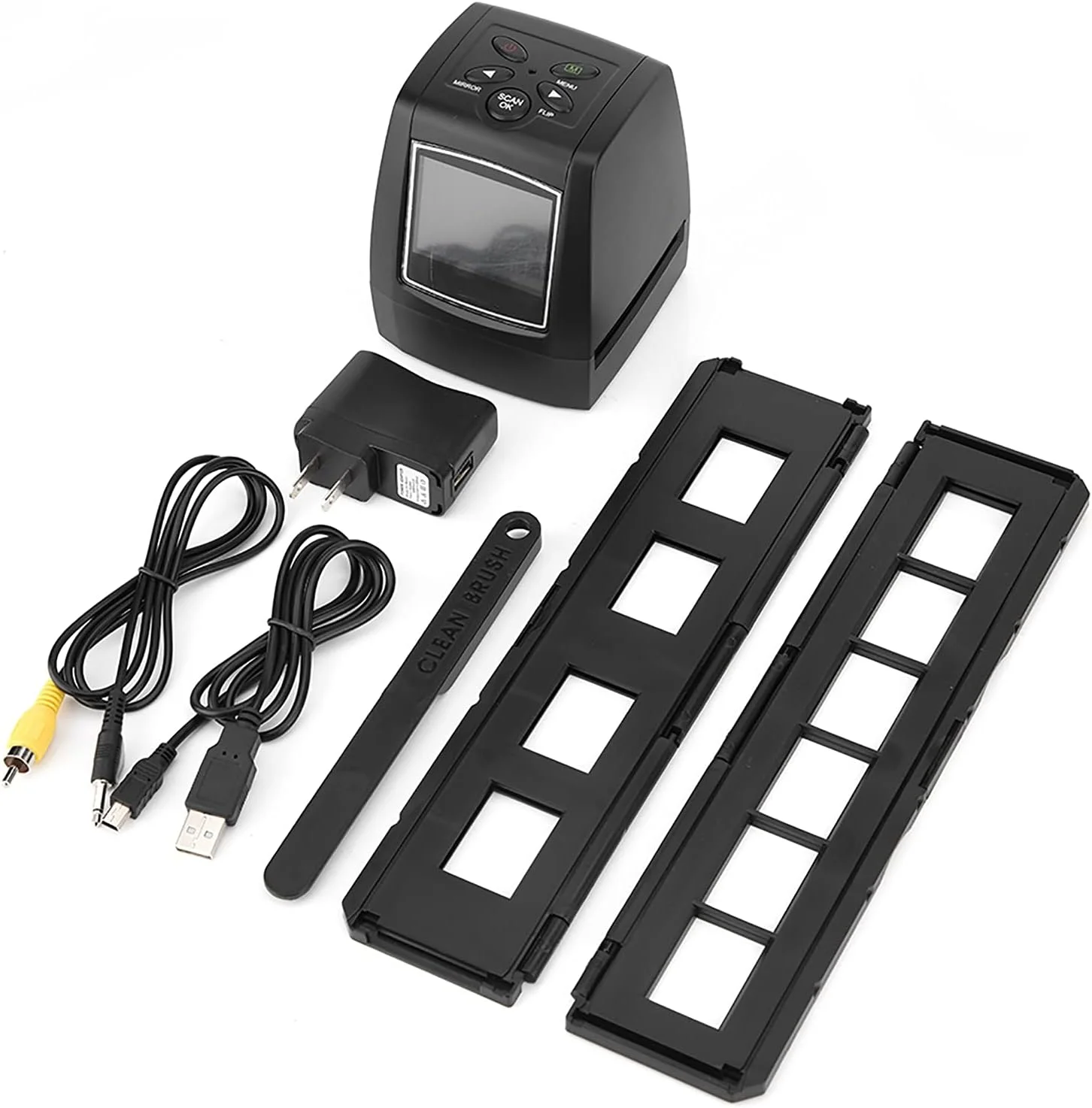 اسکنر فیلم، صفحه نمایش 2.36 اینچی TFT LCD با رزولوشن 5MP/10MP، پشتیبانی از فیلم های رنگی و سیاه و سفید 135/35 میلی متری و اسلایدها، اسکنر فیلم نگاتیو