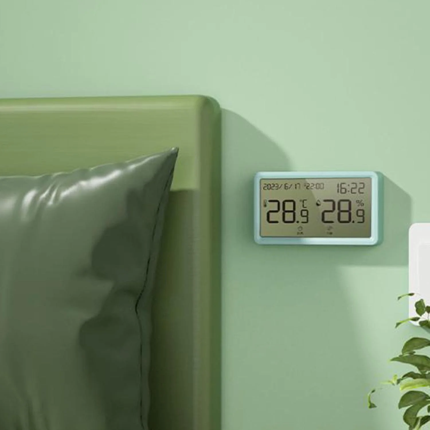 دماسنج رطوبت سنج دیجیتال SIXRUN، دماسنج رطوبت سنج دیجیتال با صفحه نمایش واضح، رطوبت سنج دیواری داخلی برای خانه، دفتر، اتاق کودک