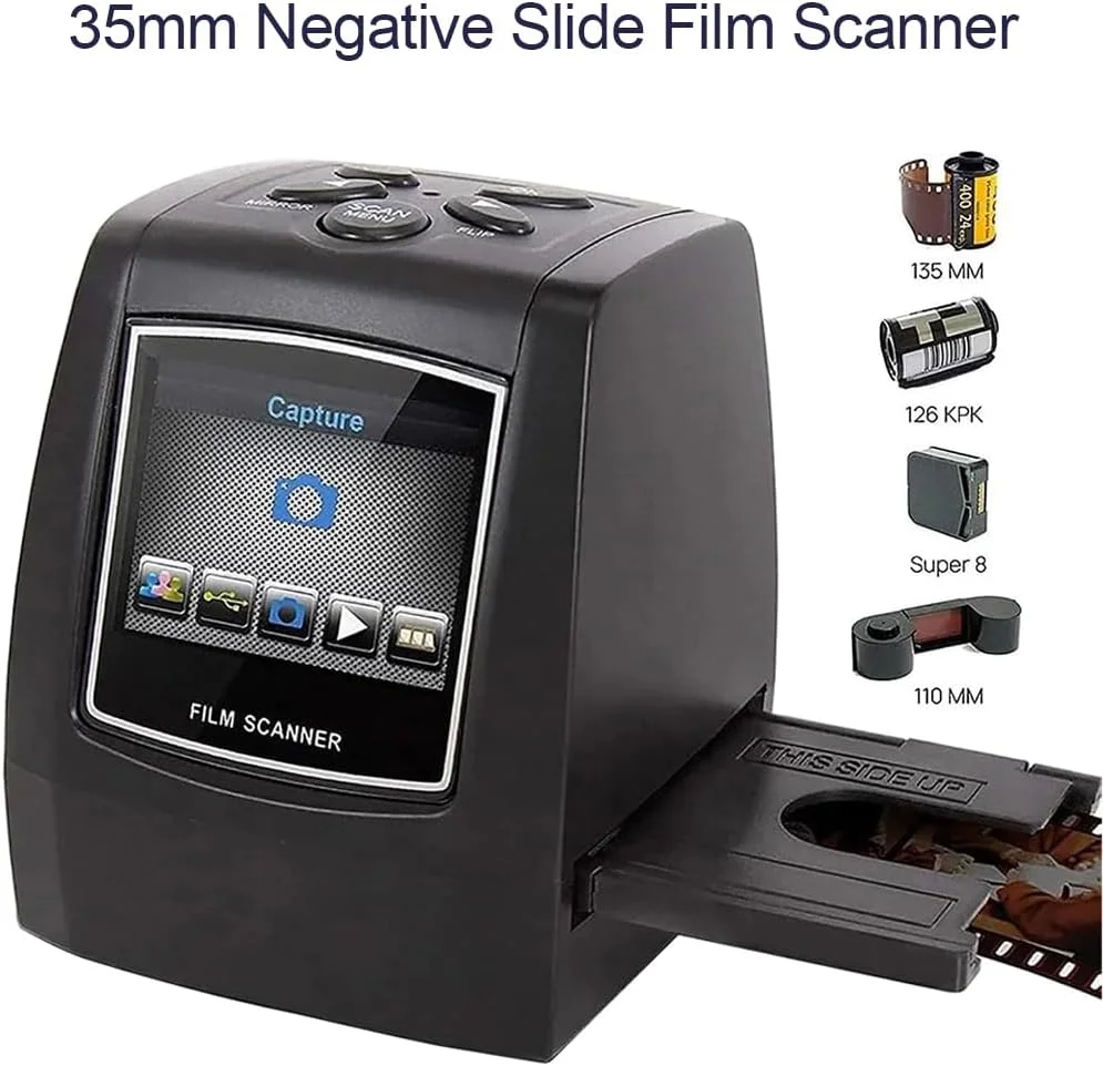 اسکنر اسلاید فیلم مینی، اسکنر نگاتیو با صفحه نمایش ال سی دی 2.4 اینچی، تبدیل نگاتیوهای فیلم 35 میلی متری و اسلایدها به تصاویر JPEG