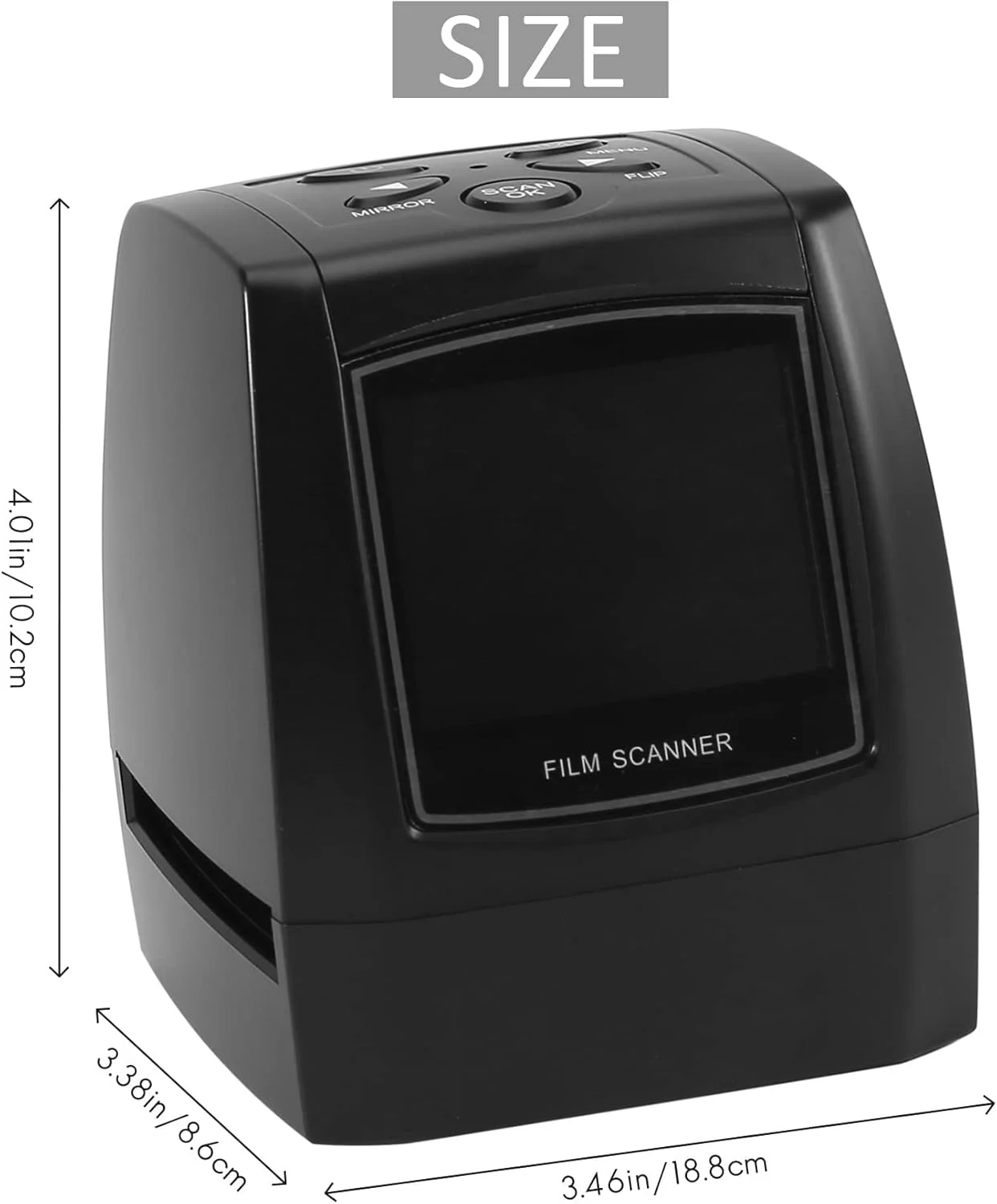 اسکنر فیلم، تبدیل فیلم/اسلاید/نگاتیو 35 میلی‌متری و 135 میلی‌متری به عکس‌های دیجیتال JPG، صفحه نمایش LCD 2.36 اینچی
