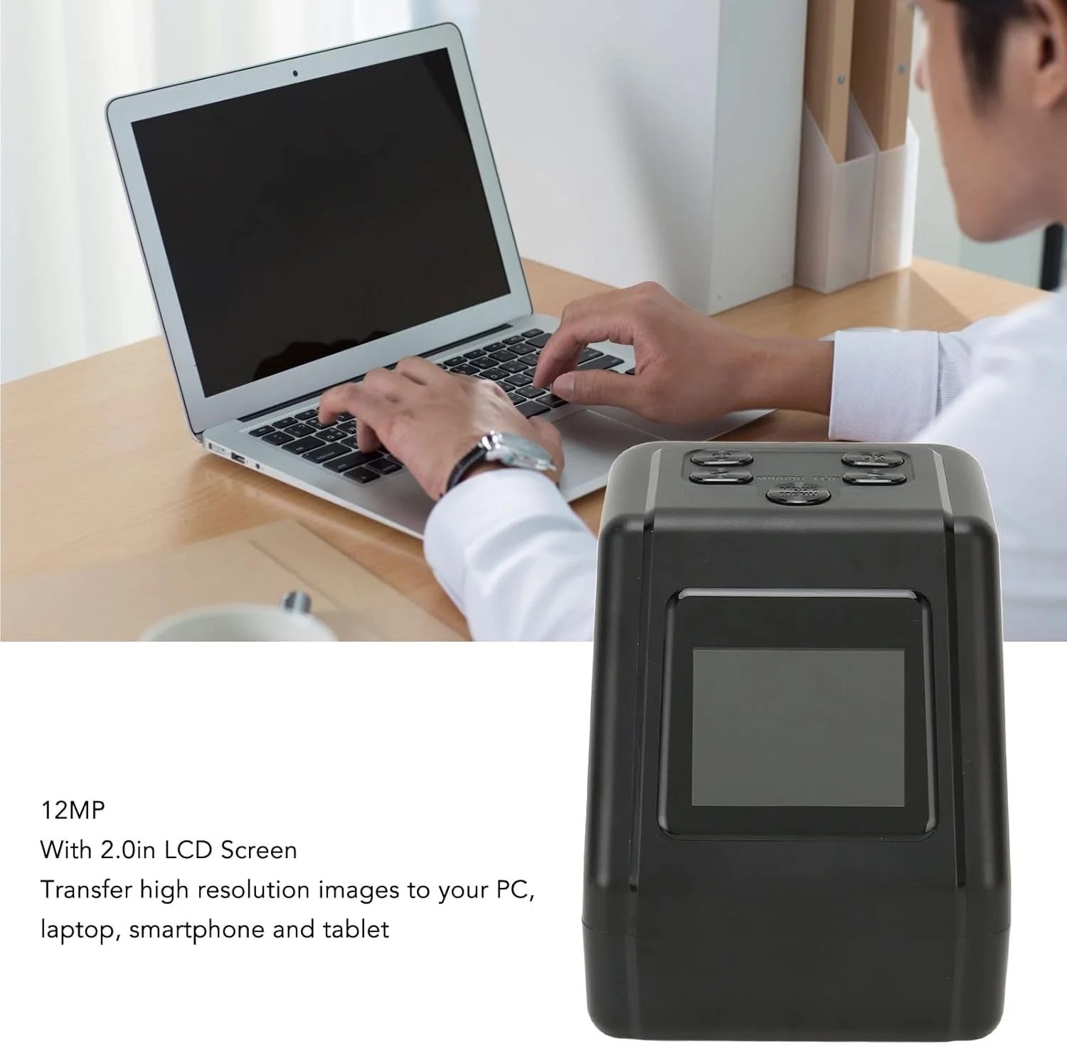 اسکنر فیلم اسلاید تبدیل فیلم های 135، 126، 110، اسلایدها به نگاتیو عکس های رنگی سیاه و سفید 12 مگاپیکسل