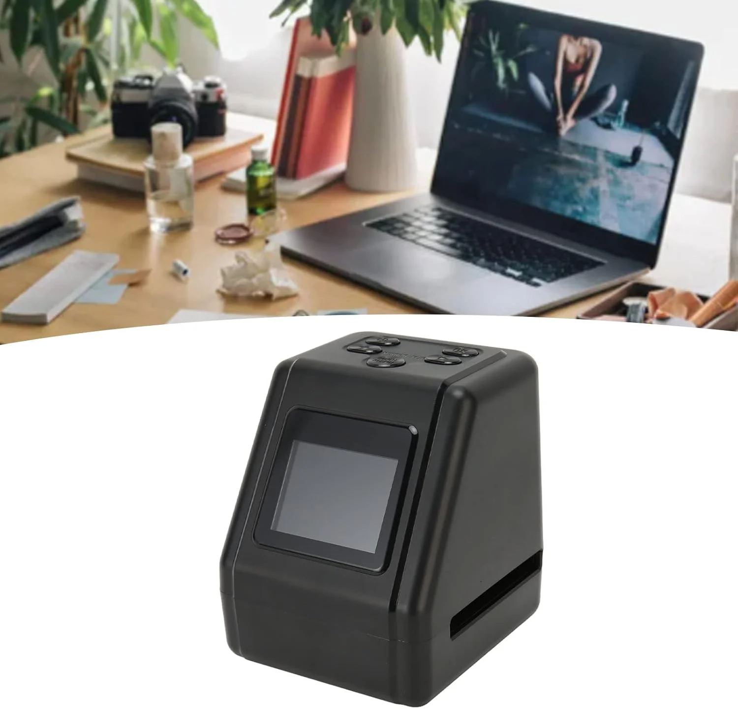 اسکنر اسلاید فیلم، تبدیل اسلایدهای فیلم 135، 126، 110 و Super8 به عکس های JPG رنگی، سیاه و سفید نگاتیو HD 2.0، اسکنر فیلم نگاتیو 12 مگاپیکسلی با صفحه نمایش LCD 2.0 اینچی.