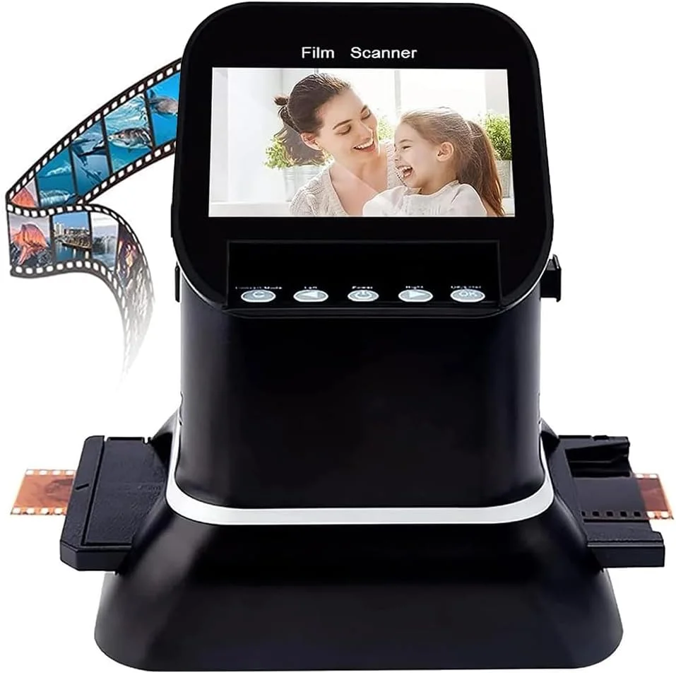 اسکنر اسلاید فیلم، رزولوشن بالا 22 مگاپیکسل، تبدیل نگاتیوهای 35 میلی‌متری، 135، 126، 127 و اسلایدها به فرمت دیجیتال JPEG، پشتیبانی از پیش‌نمایش تصویر، پخش و عملکردهای ویرایش
