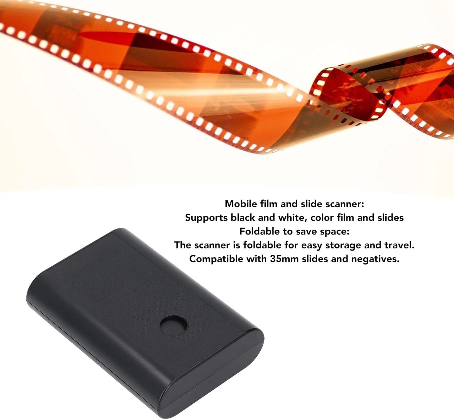 اسکنر فیلم قابل حمل، اسکنر فیلم و اسلاید موبایل با نور پس زمینه LED تاشو، تبدیل نگاتیوها و اسلایدها به JPEG با برنامه، برای اندروید و زیر 14 سال اسکنر فیلم قابل حمل، اسکنر فیلم و اسلاید موبایل با نور پس زمینه LED تاشو، تبدیل نگاتیوها و اسلایدها به JPEG با برنامه، برای اندروید و زیر 14 سال