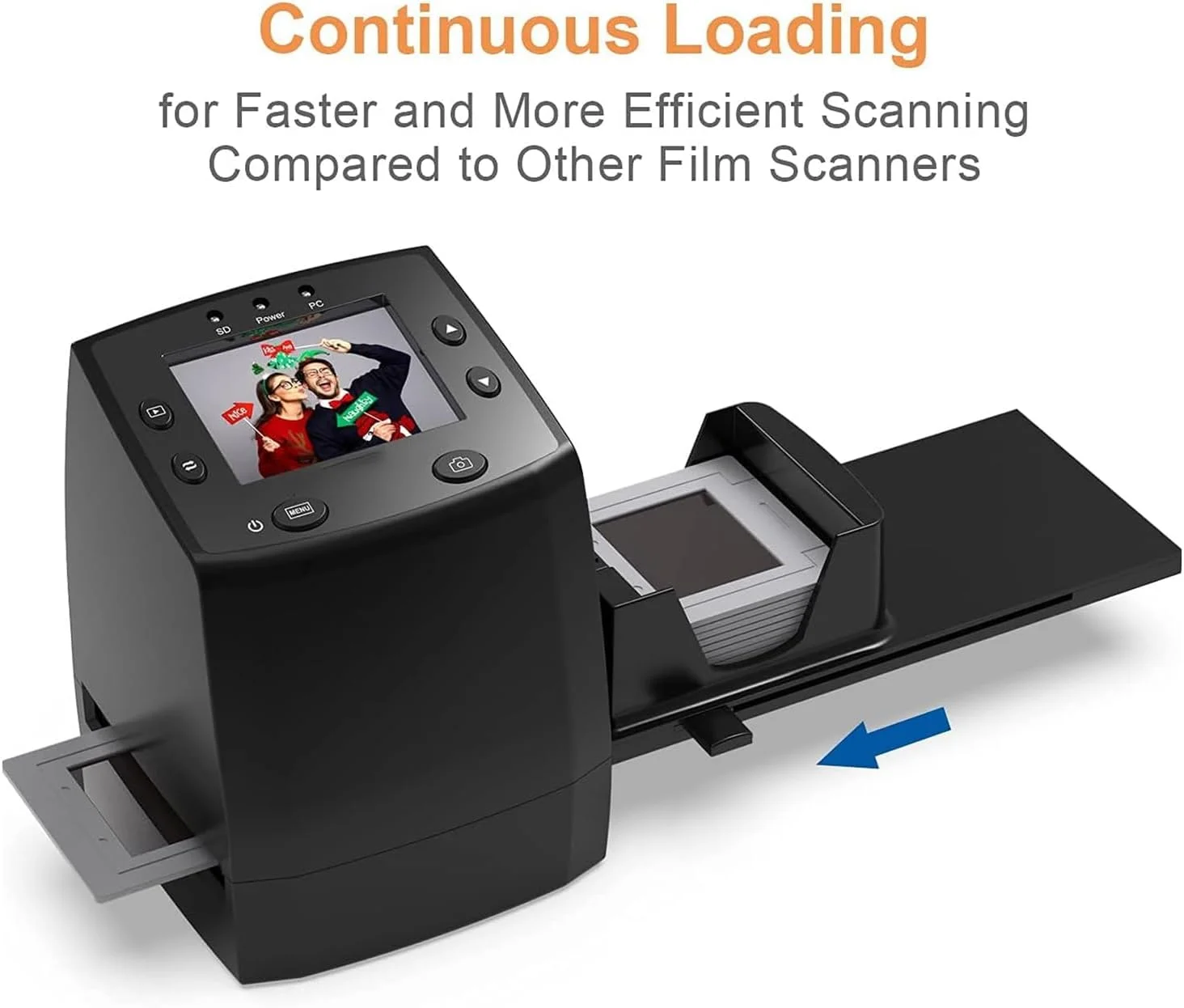 اسکنر اسلاید فیلم دیجیتال، پروژکتور اسلاید قابل حمل با صفحه نمایش 2.4 اینچی TFT LCD، روشنایی صفحه نمایش قابل تنظیم و پشتیبانی از چند زبان، تبدیل سریع و 2 حالت کنترل، برای خانه، دفتر، مسافرت اسکنر اسلاید فیلم دیجیتال، پروژکتور اسلاید قابل حمل با صفحه نمایش 2.4 اینچی TFT LCD، روشنایی صفحه نمایش قابل تنظیم و پشتیبانی از چند زبان، تبدیل سریع و 2 حالت کنترل، برای خانه، دفتر، مسافرت