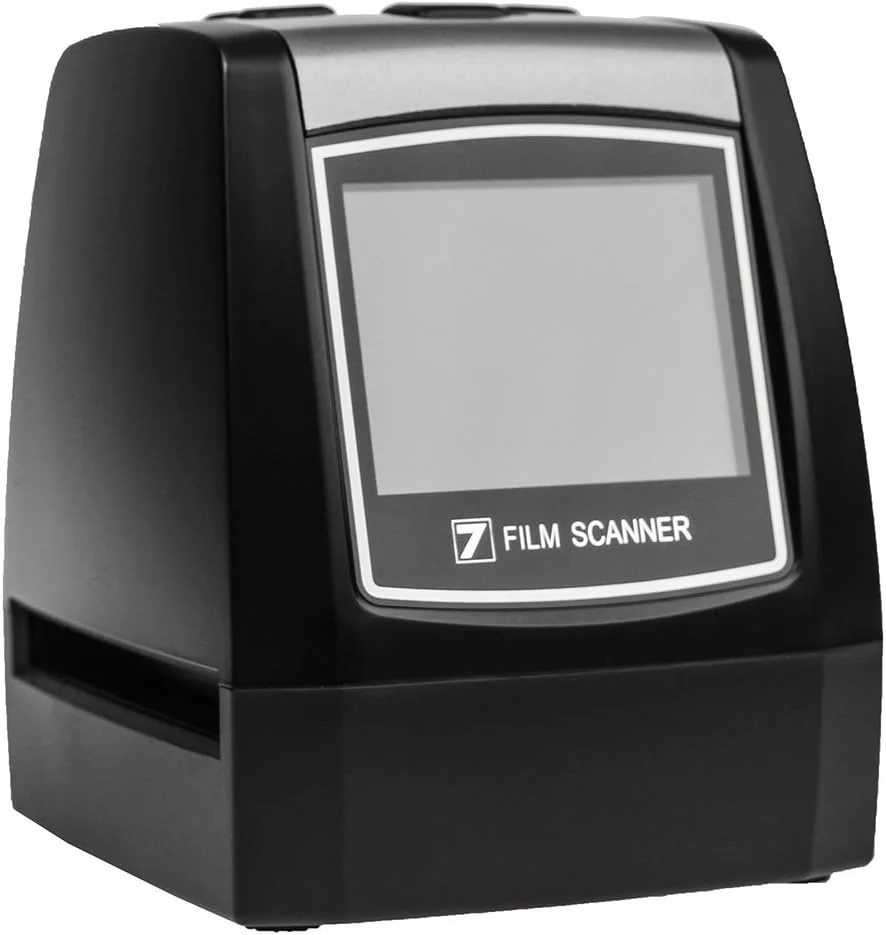 اسکنر قابل حمل فیلم و اسلاید 35 میلی متری با وضوح بالا. دارای صفحه نمایش LCD رنگی و کارت SD 8 گیگابایتی - مناسب برای فیلم های قدیمی کداک، فوجی، آگفا، کونیکا، ایلفورد رنگی نگاتیو، سیاه و سفید و اسلاید رنگی!