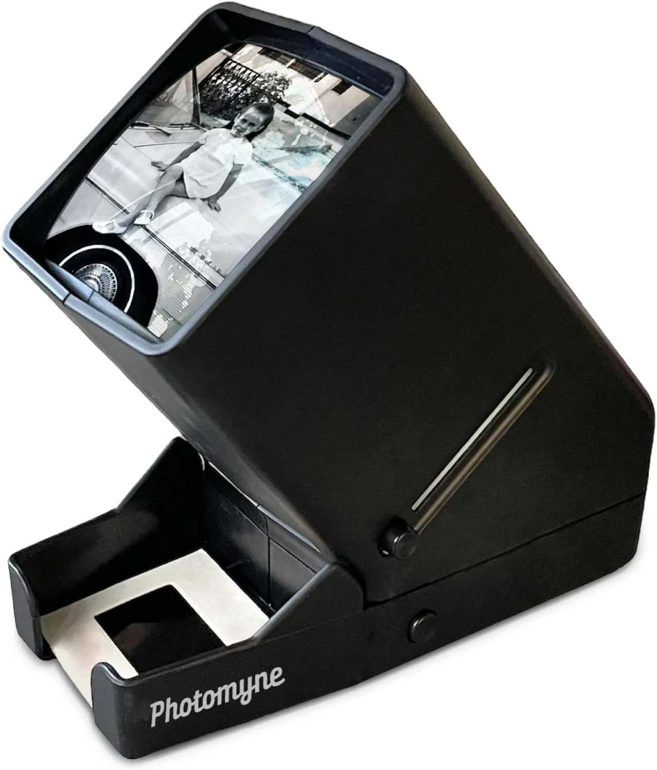 نمایشگر اسلاید 35 میلی متری PHOTOMYNE، نمایشگر نگاتیو فیلم با بزرگنمایی 3 برابر، نور پس زمینه LED، تغذیه از طریق USB یا باتری