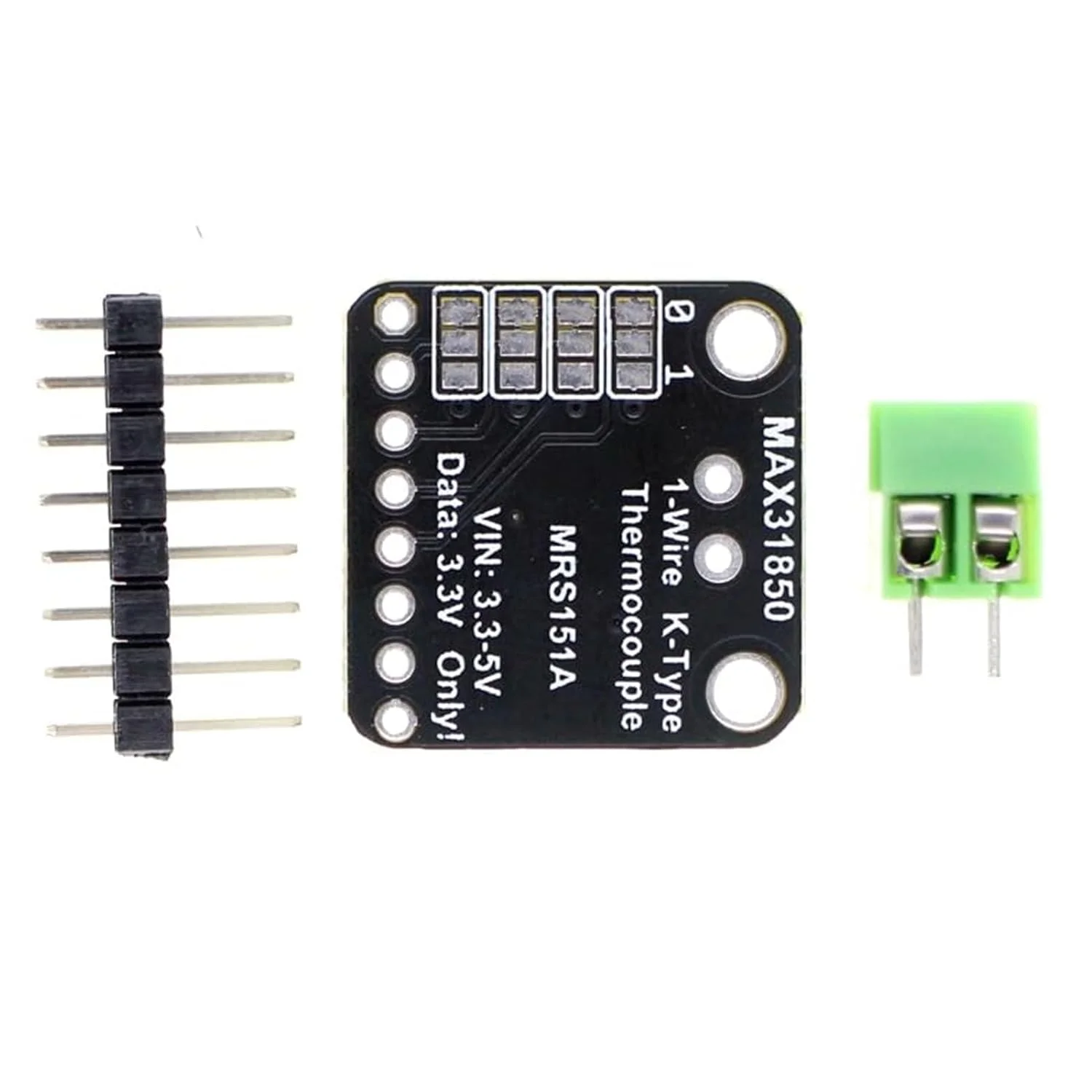 ماژول ترموکوپل نوع K، برد ماژول حسگر دما Max31855K، محدوده دمایی -270℃ تا +1350℃، 3.3VDC