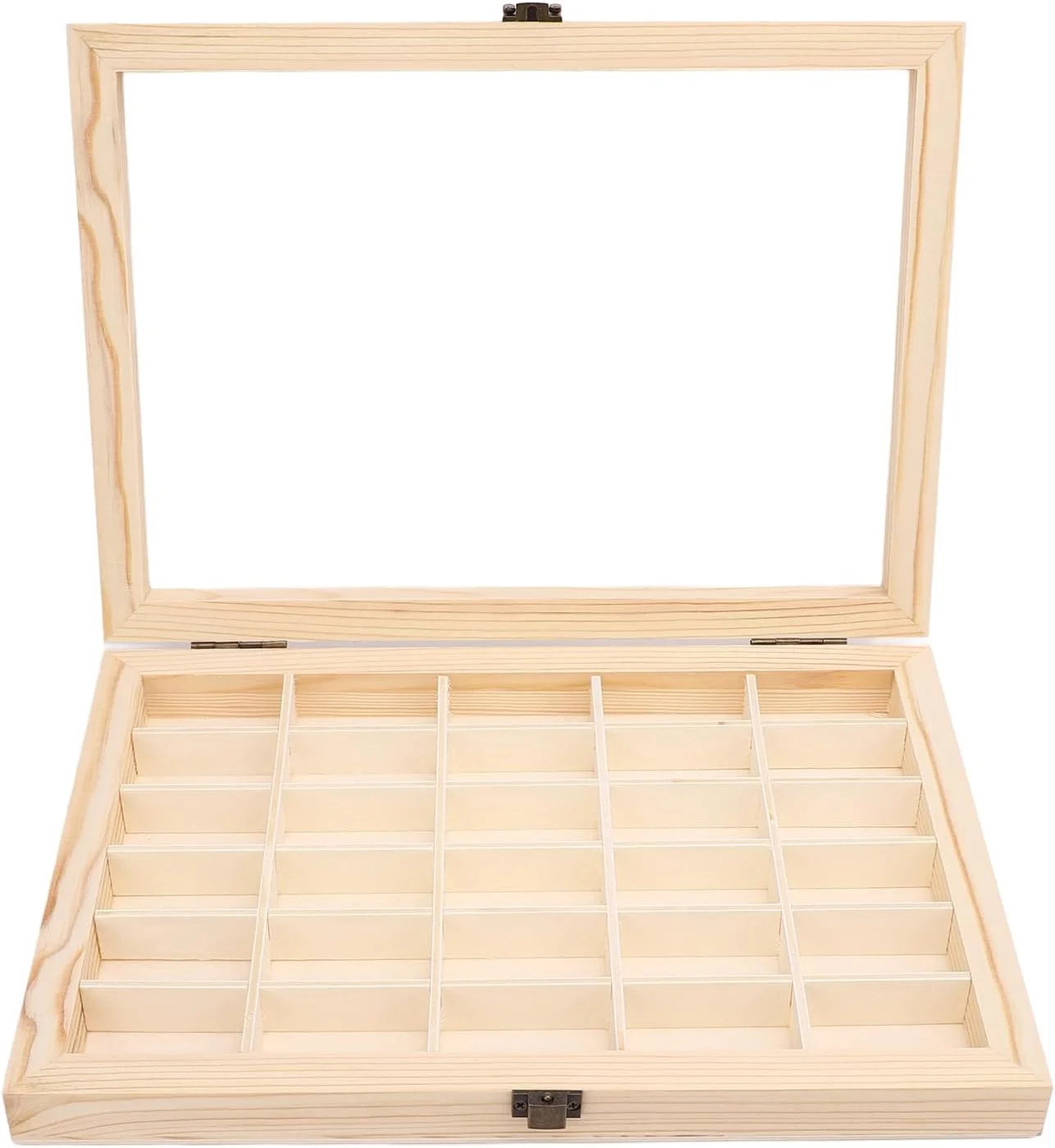 جعبه نمایش فیلم چوبی مینیمالیستی - جعبه نگهداری ضد گرد و غبار 30 اسلات برای کاست های فیلم 135