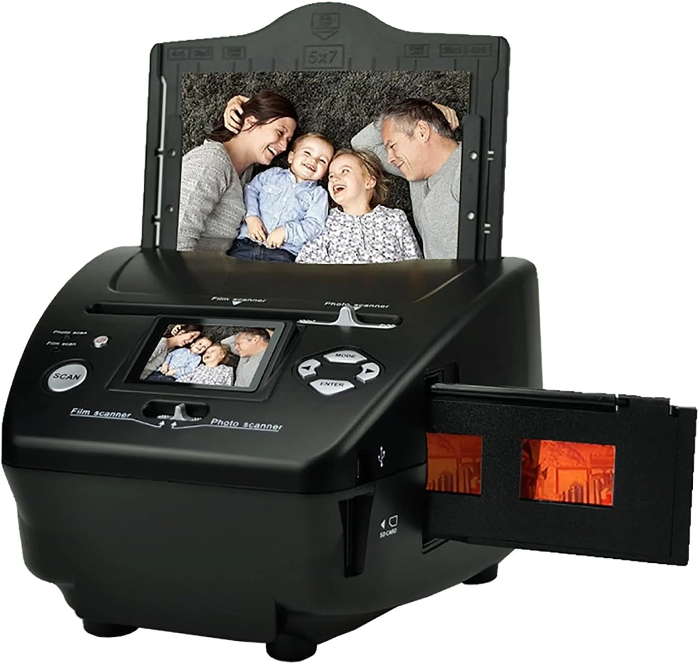 اسکنر دیجیتال نگاتیو 35 میلی‌متری، پشتیبانی از اسلاید فیلم خروجی USB، مبدل اسلاید فیلم با رزولوشن بالا با نرم افزار OCR، پشتیبانی از عکس های کاغذی 3 * 5، 4 * 6، 5 * 7، نگاتیوهای 135 (35 میلی‌متری)، پوزیتیوها