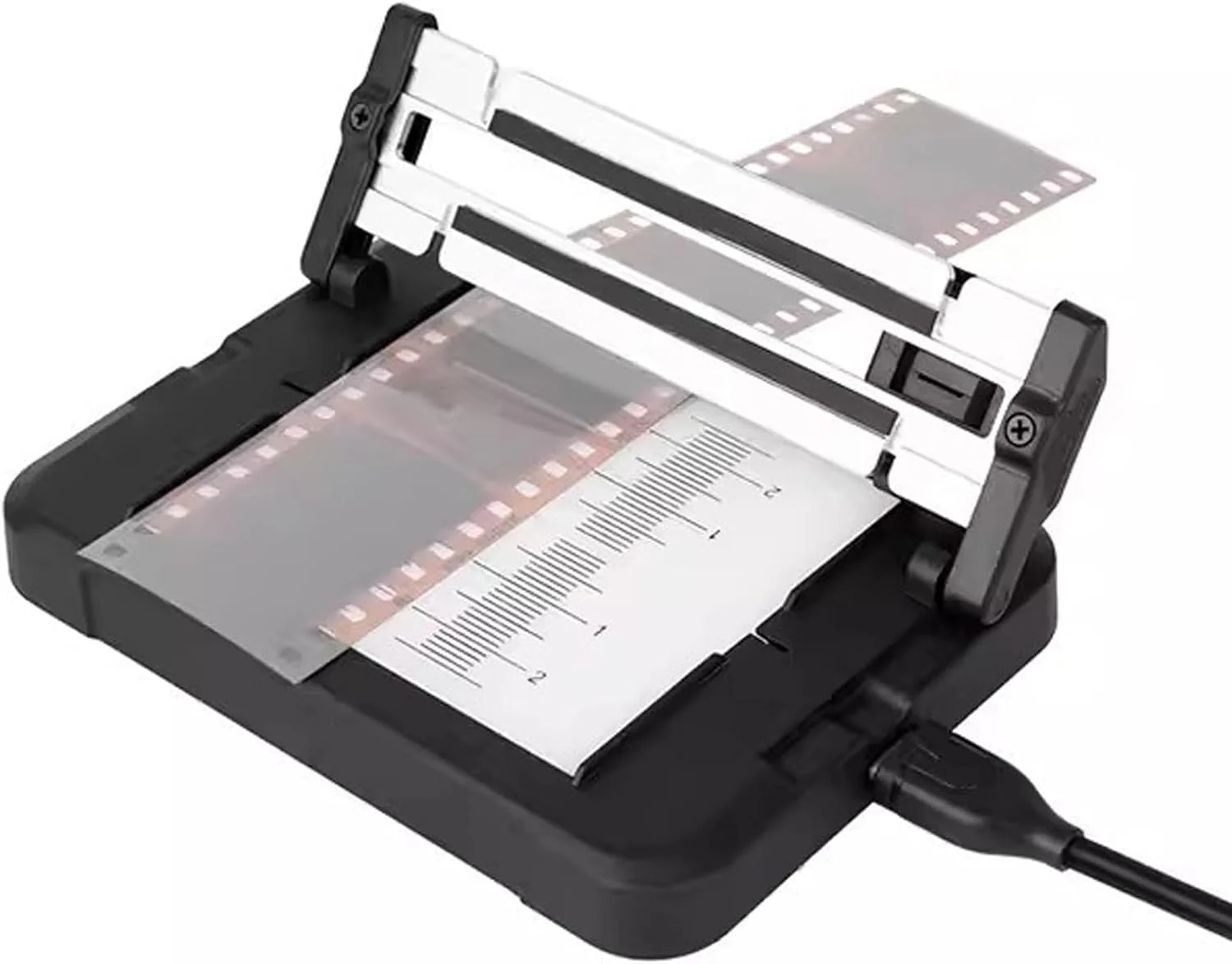 برش دهنده فیلم نگاتیو برای فیلم های 35 میلی متری و 120 فرمت، برش دهنده فیلم نگاتیو، دارای نور پس زمینه LED با 11 سطح تنظیم روشنایی و تغذیه از طریق USB C برای عکس های قدیمی