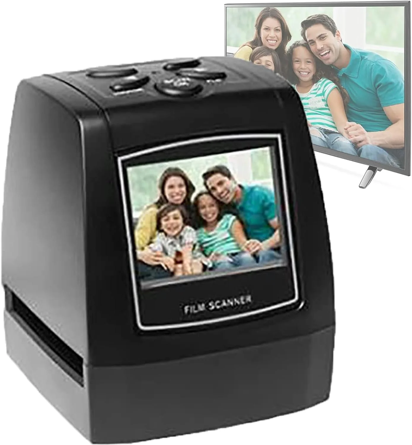 اسکنر فیلم و اسلاید، مبدل دیجیتایزر فیلم، با صفحه نمایش LCD 2.36 اینچی، پشتیبانی از خروجی USB، برای ذخیره نگاتیوهای فیلم 35 میلی متری، اسلایدهای 135 میلی متری و اسلایدهای عکس به فایل های دیجیتال